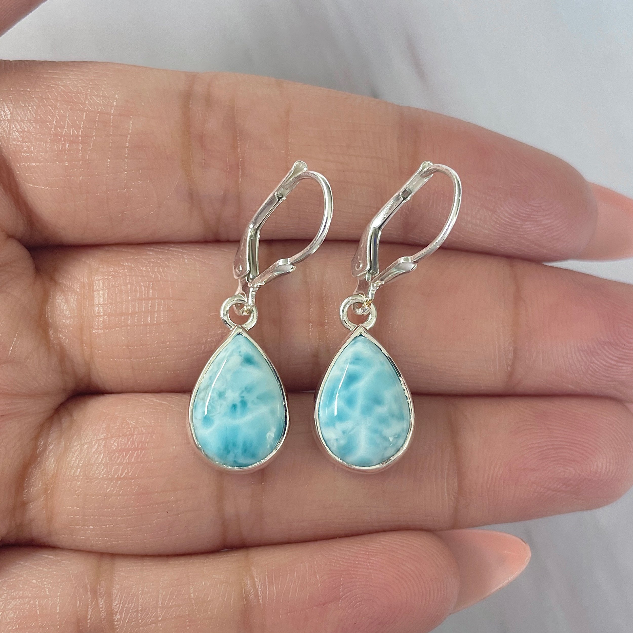 Larimar Earring-(LAR-E-1695.)