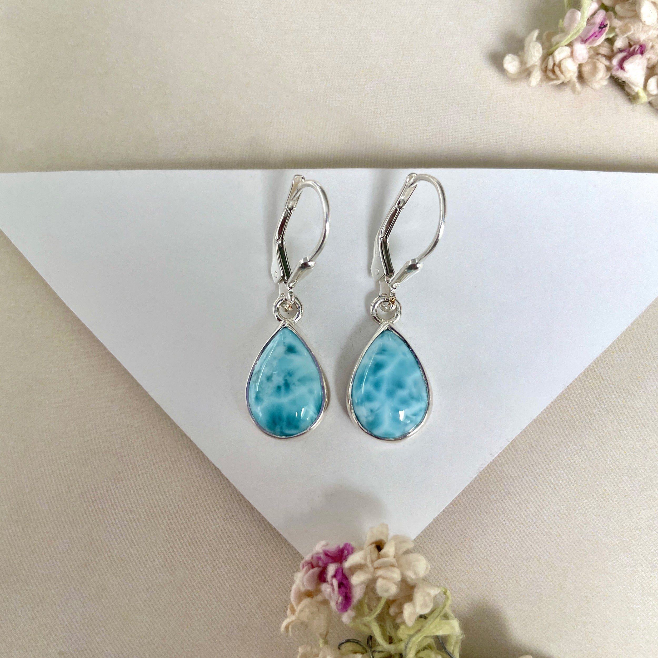 Larimar Earring-(LAR-E-1695.)