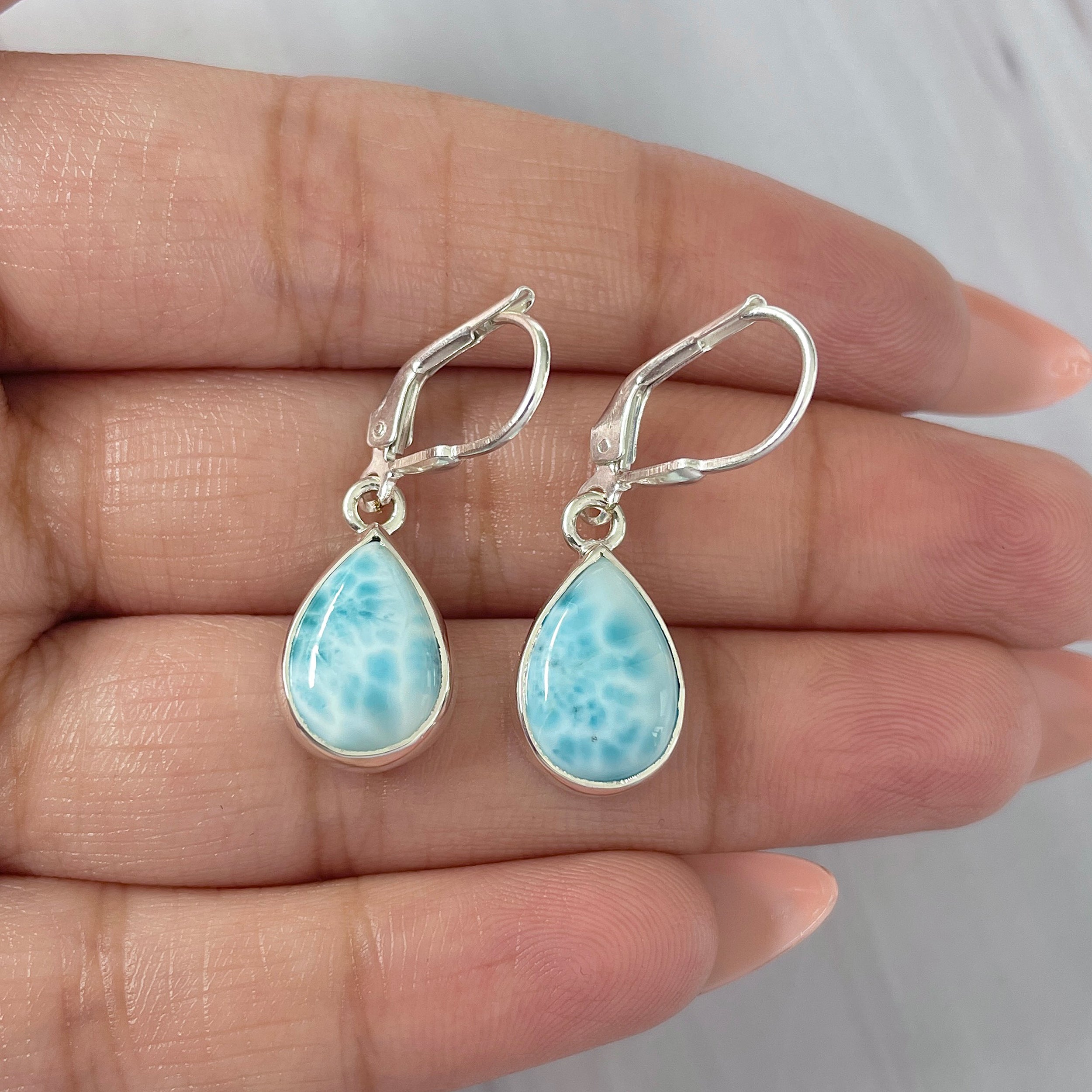 Larimar Earring-(LAR-E-1696.)