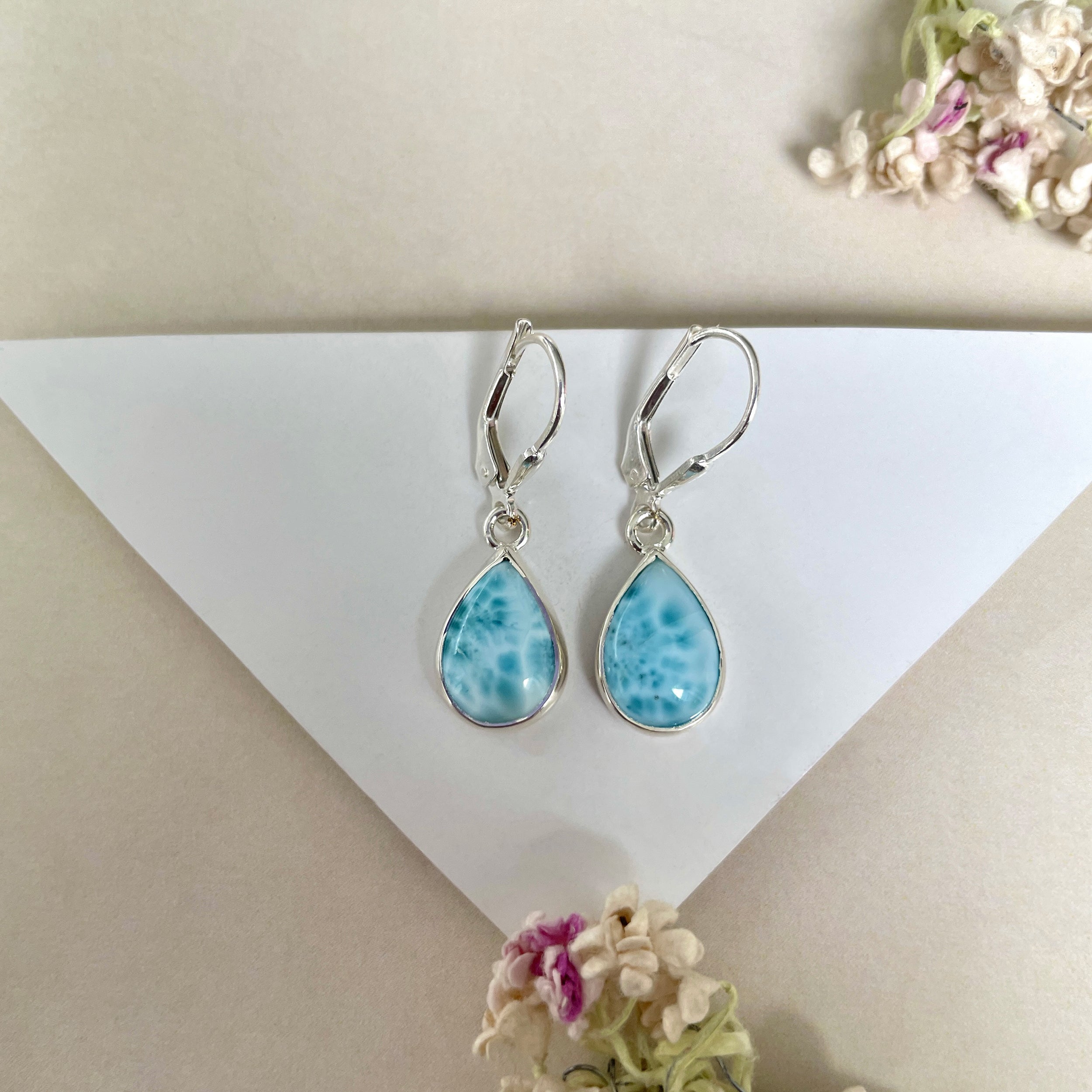 Larimar Earring-(LAR-E-1696.)