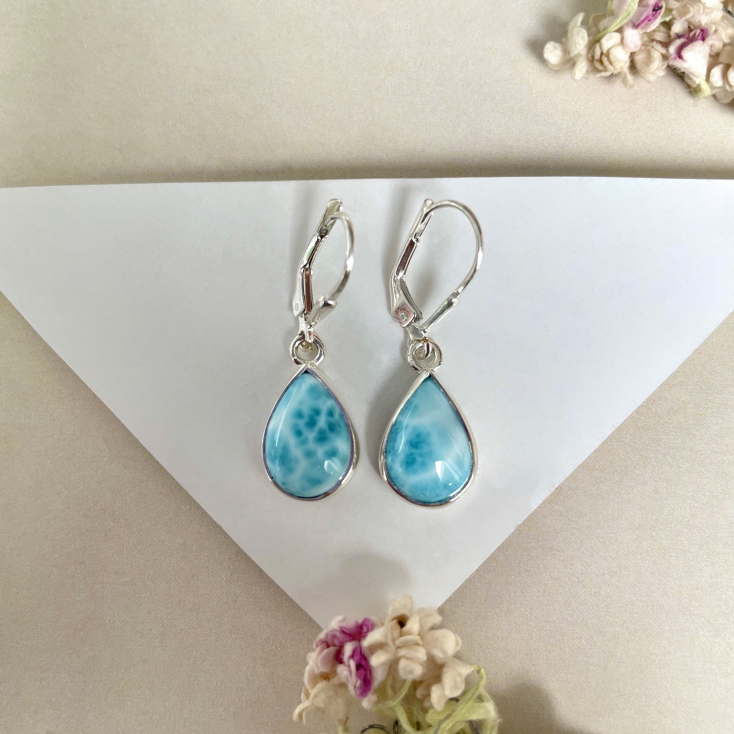 Larimar Earring-(LAR-E-1697.)