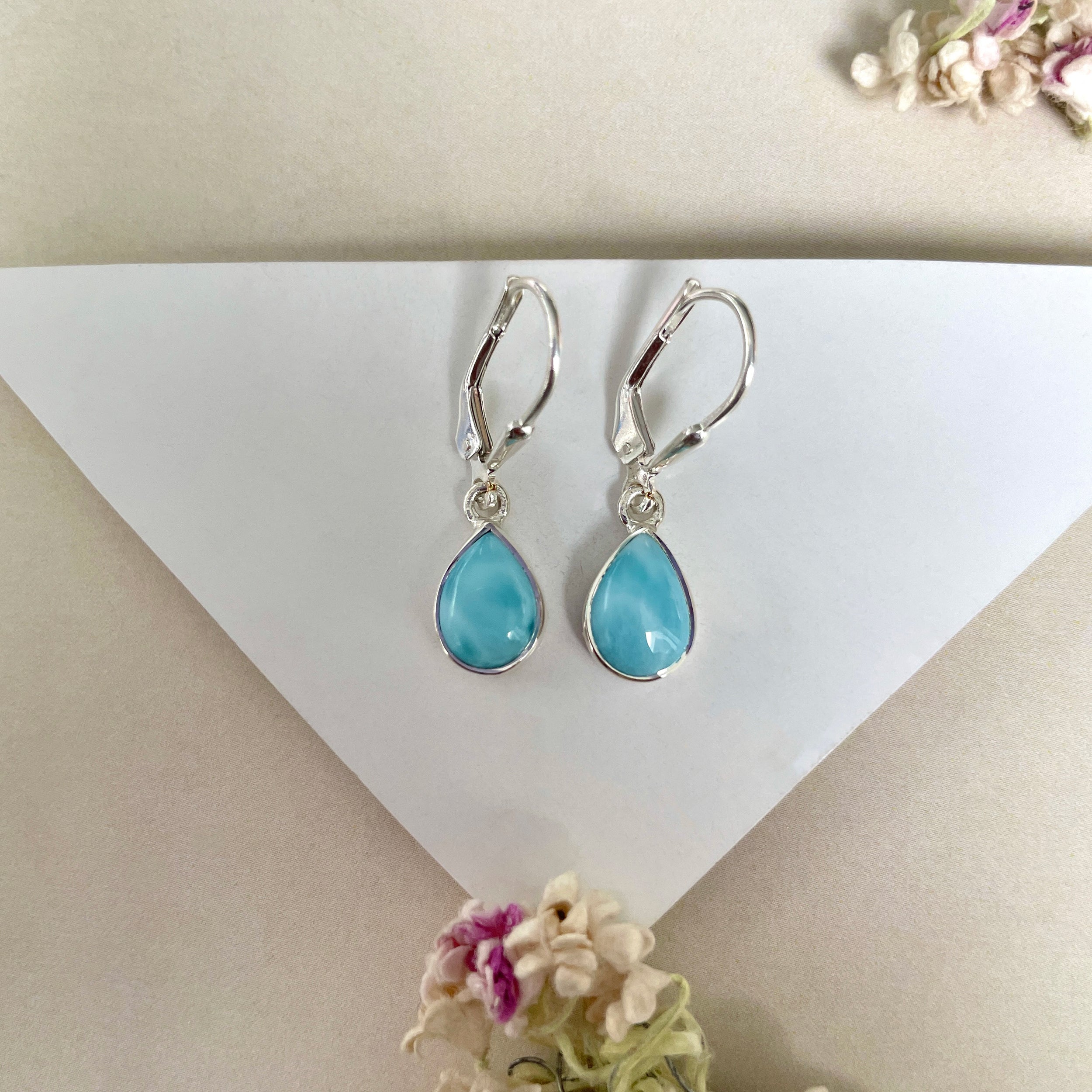 Larimar Earring-(LAR-E-1698.)