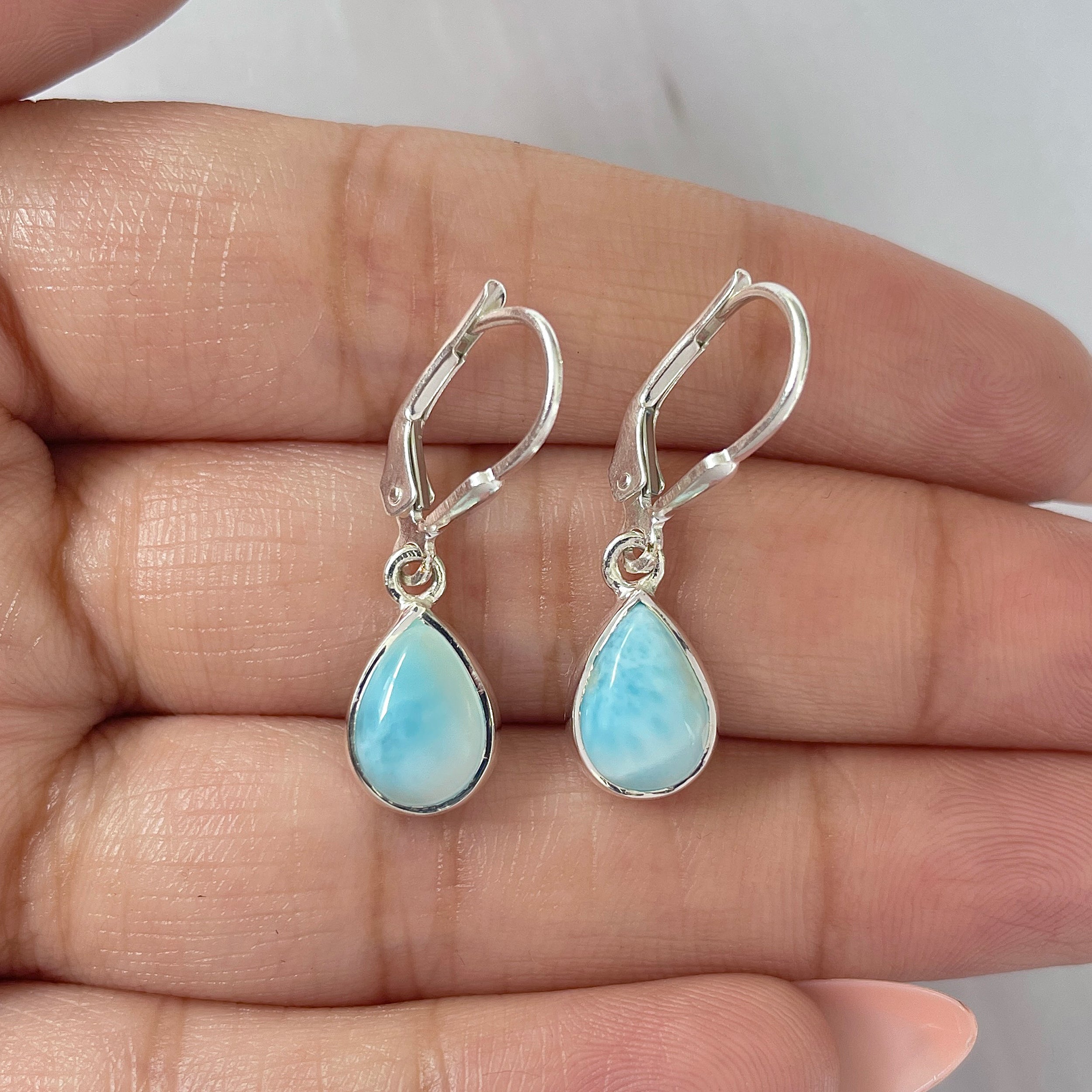 Larimar Earring-(LAR-E-1699.)