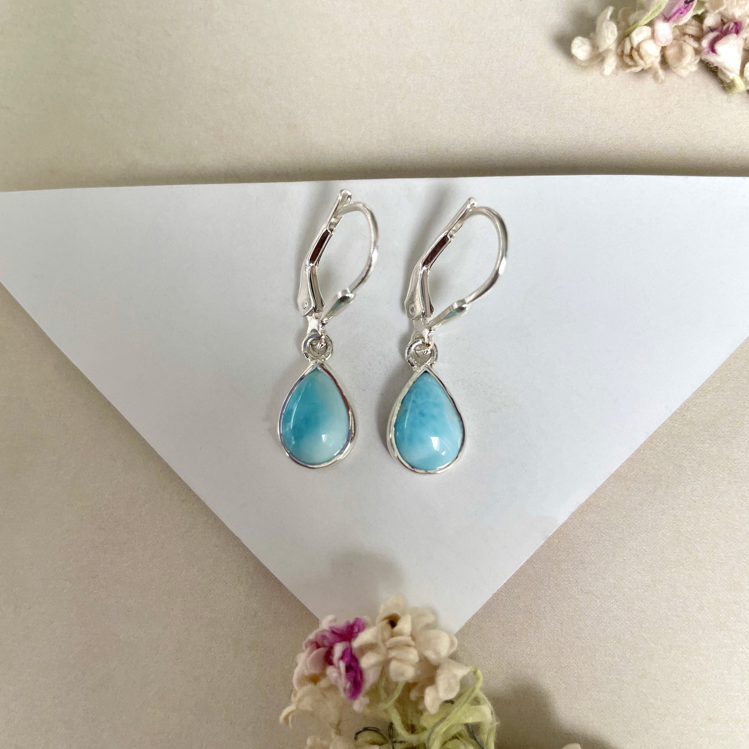 Larimar Earring-(LAR-E-1699.)