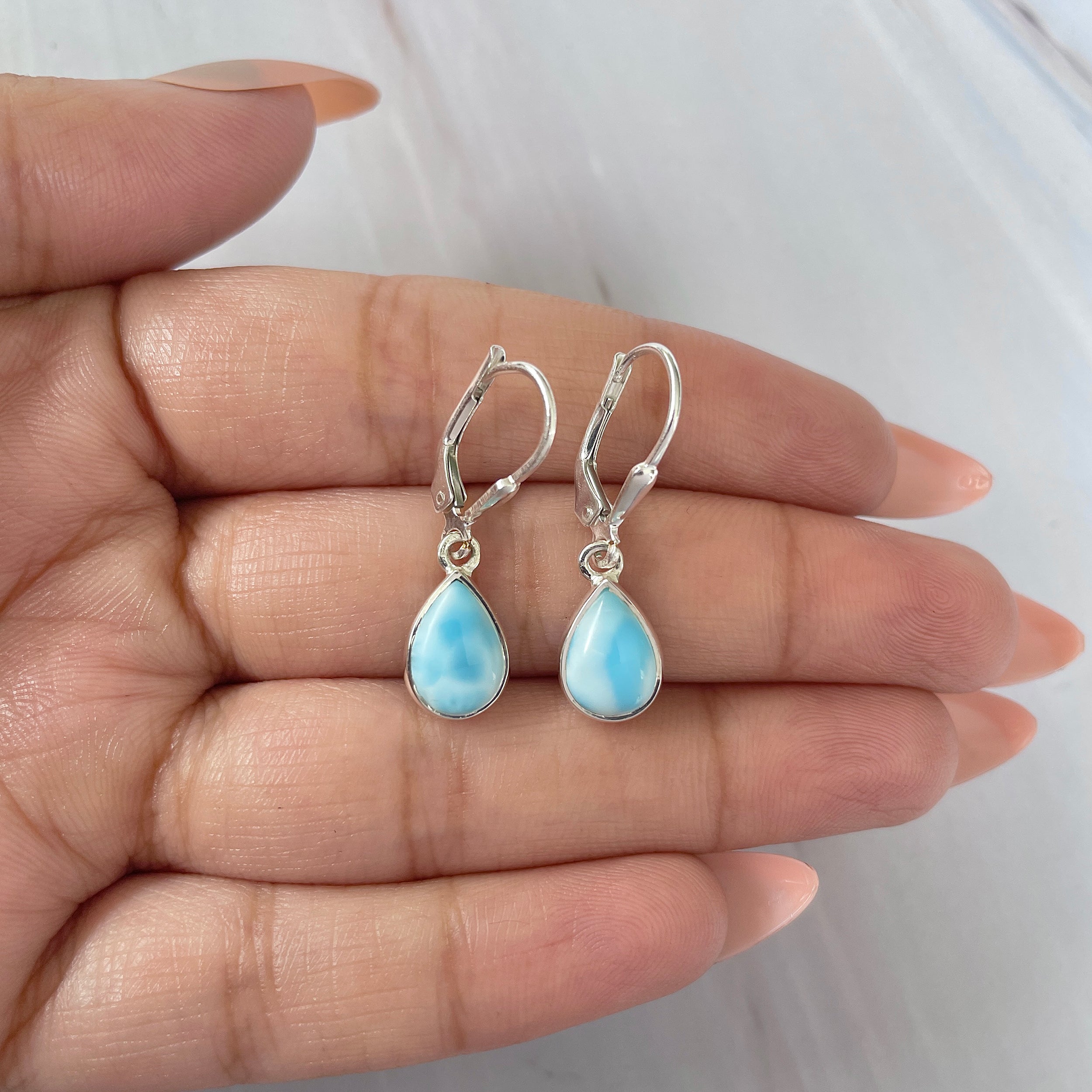 Larimar Earring-(LAR-E-1700.)