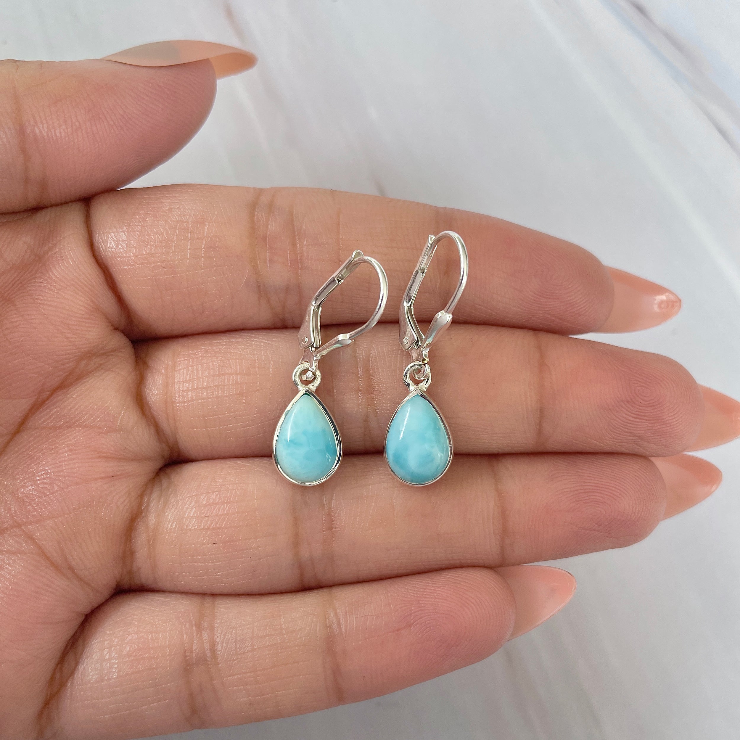 Larimar Earring-(LAR-E-1701.)