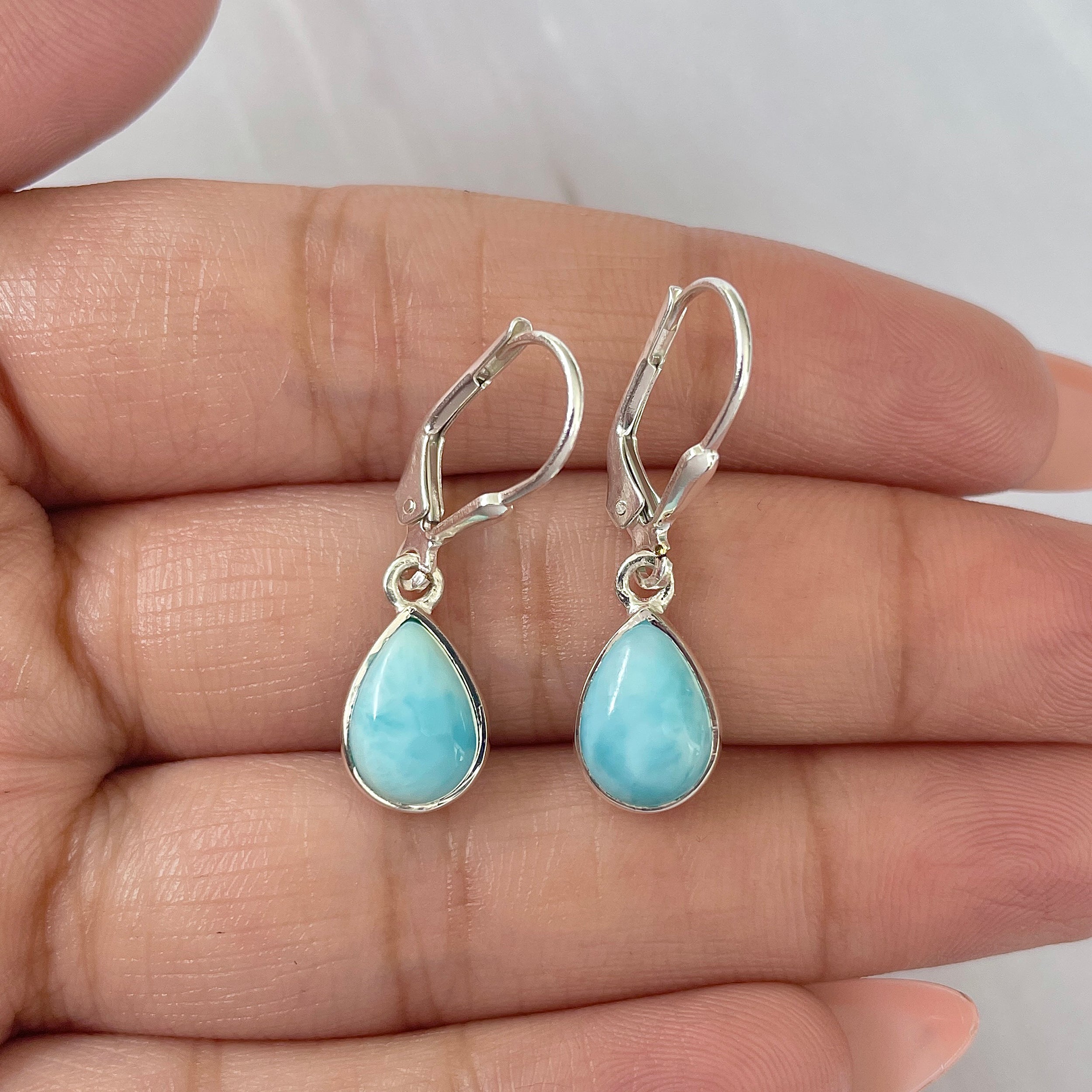 Larimar Earring-(LAR-E-1701.)