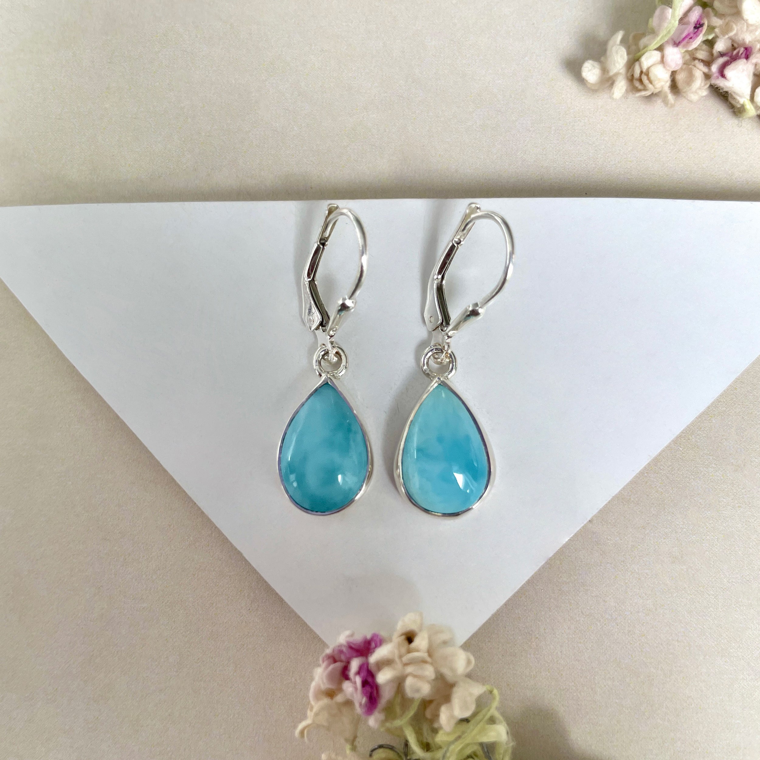 Larimar Earring-(LAR-E-1701.)