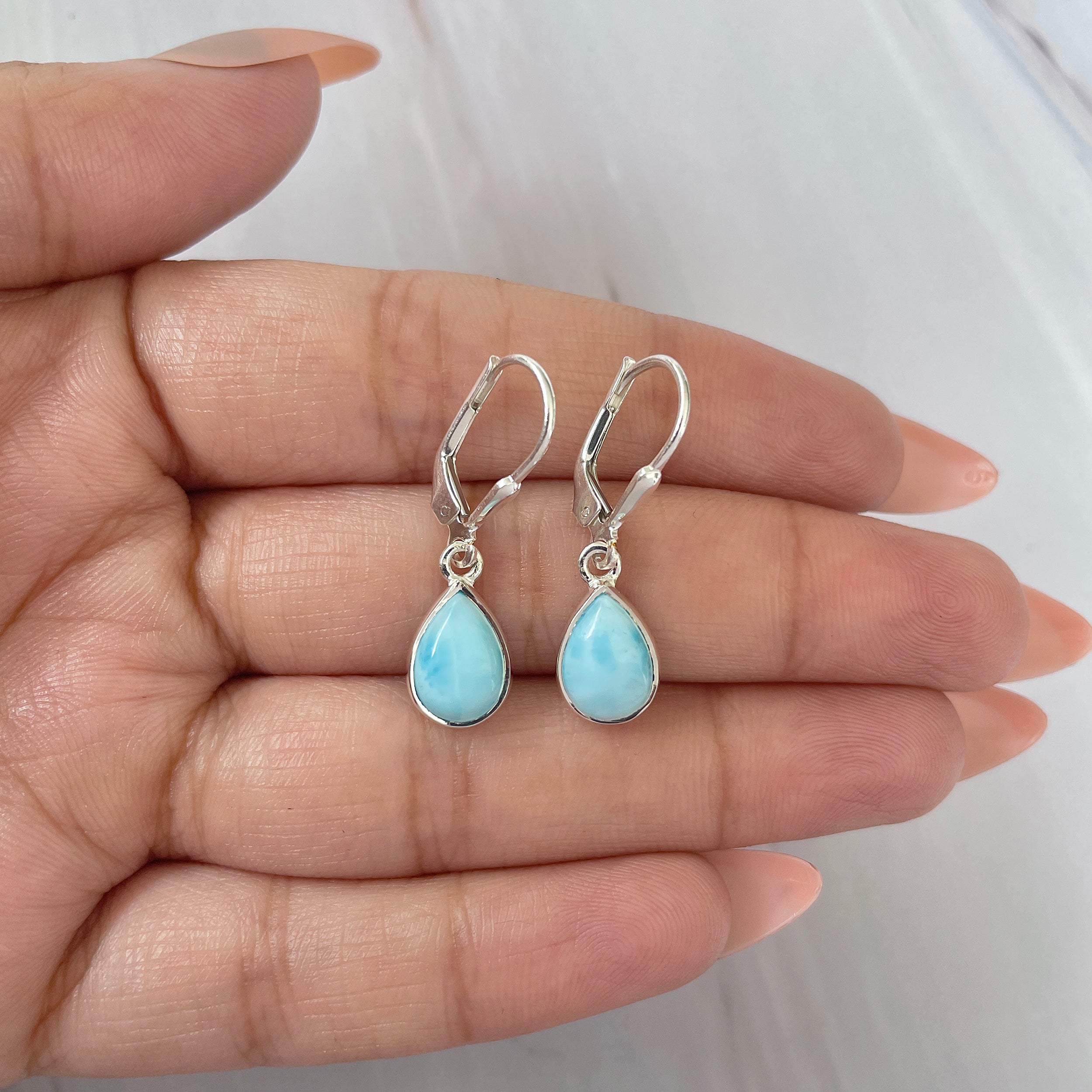 Larimar Earring-(LAR-E-1702.)