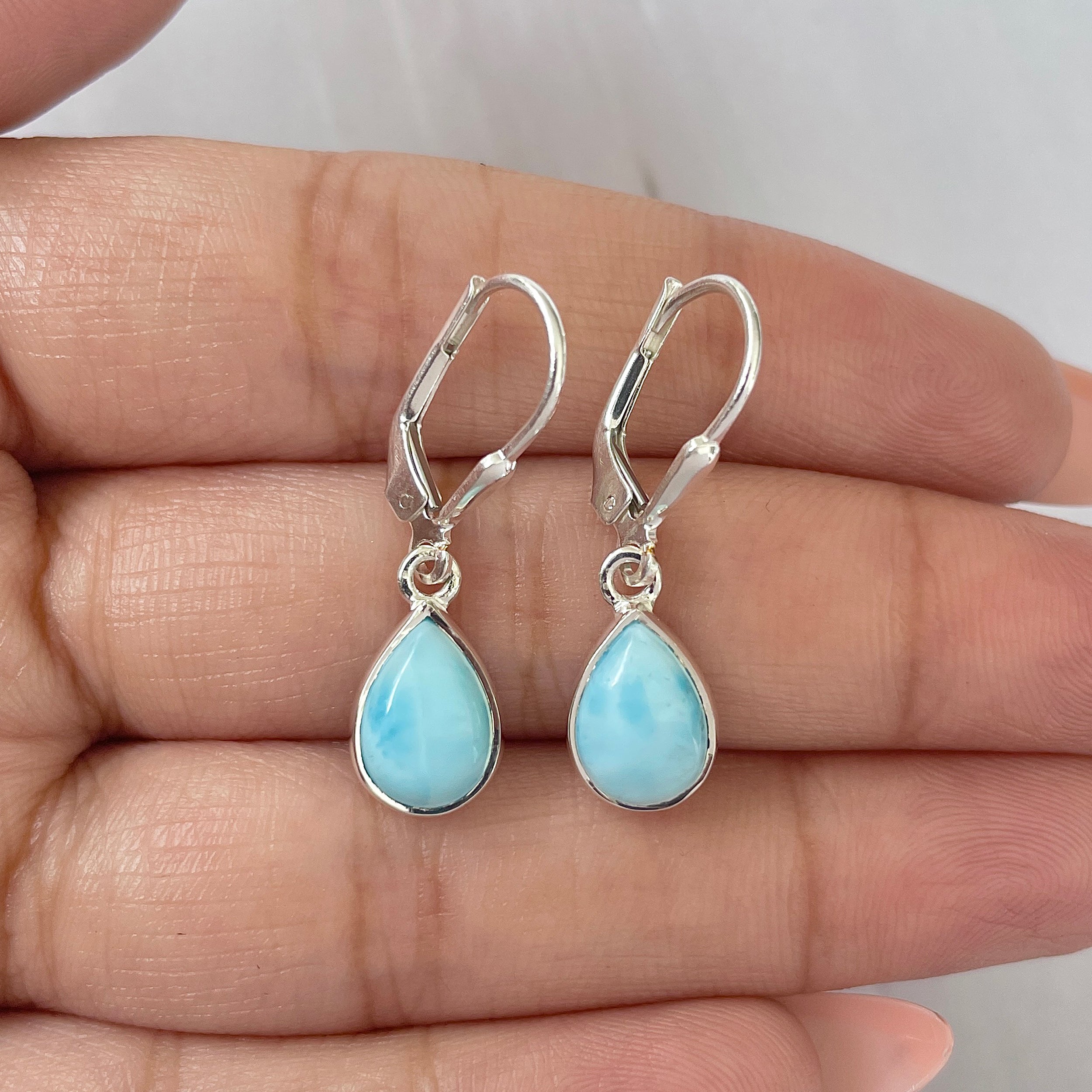 Larimar Earring-(LAR-E-1702.)