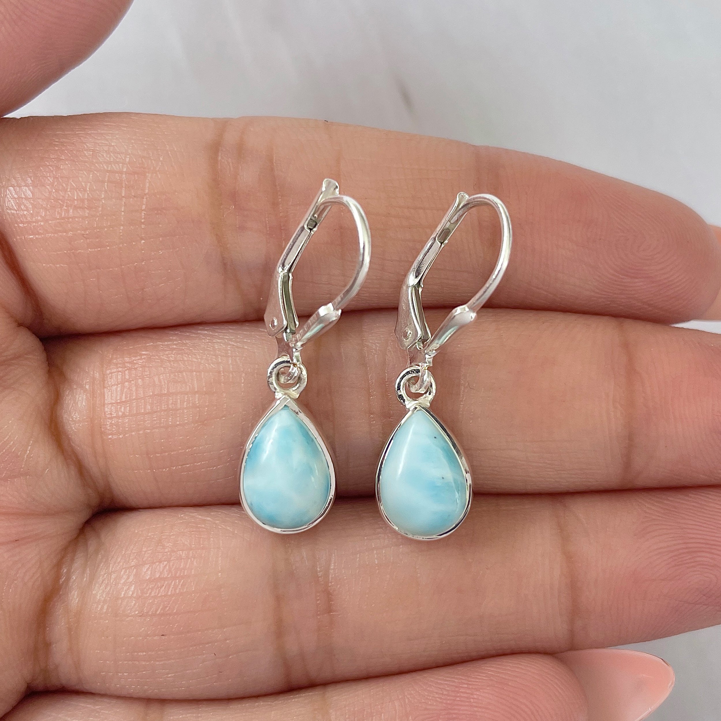 Larimar Earring-(LAR-E-1703.)