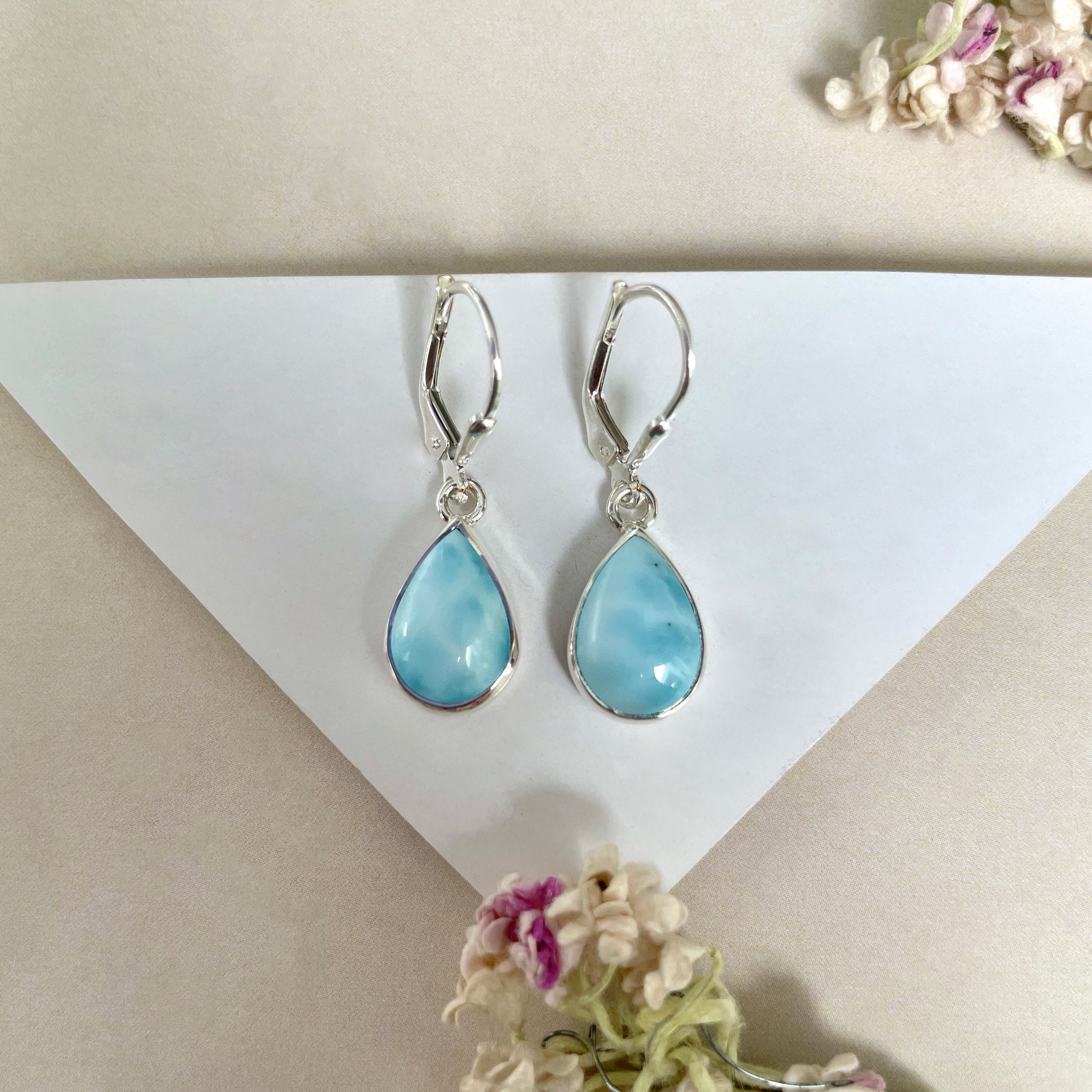 Larimar Earring-(LAR-E-1703.)
