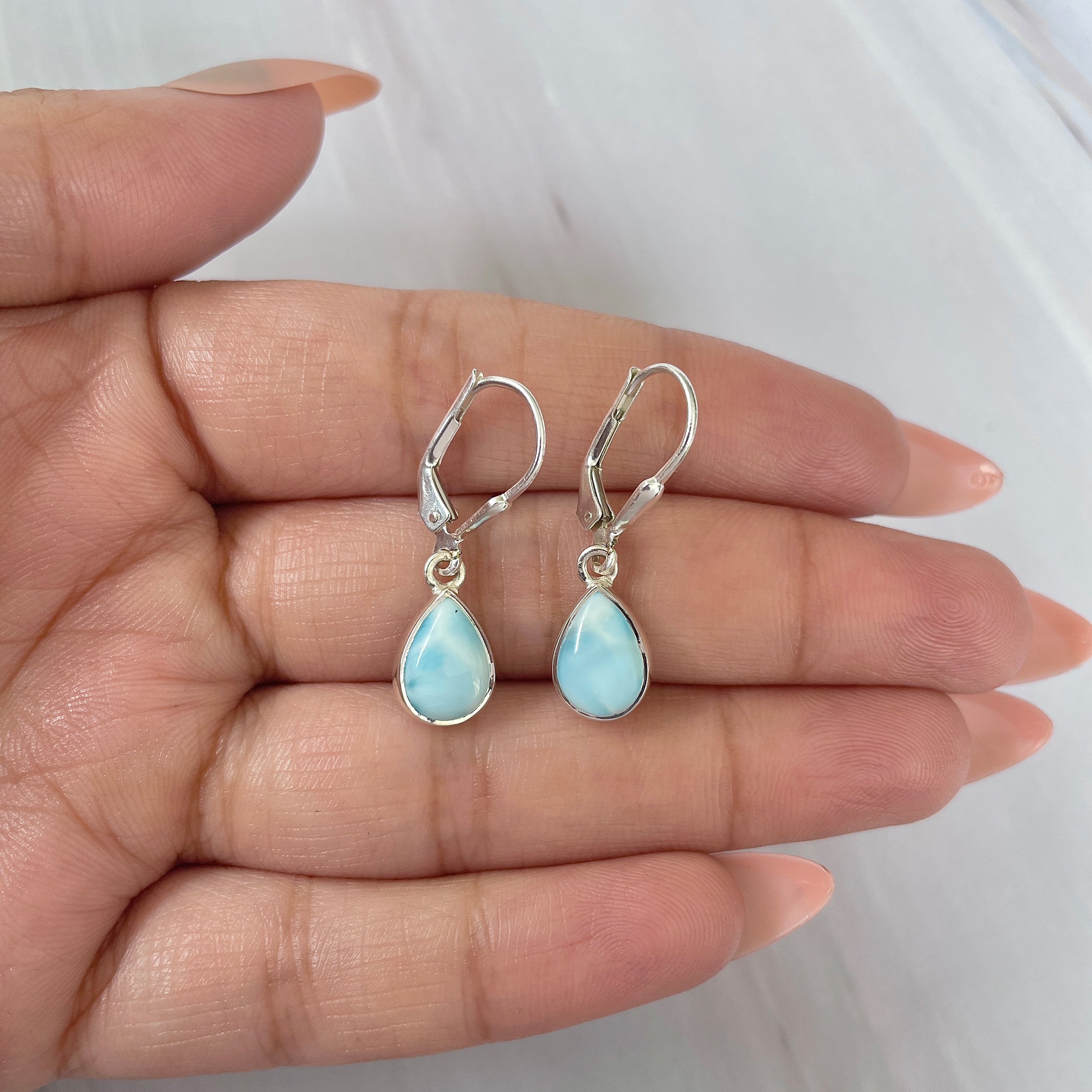 Larimar Earring-(LAR-E-1704.)