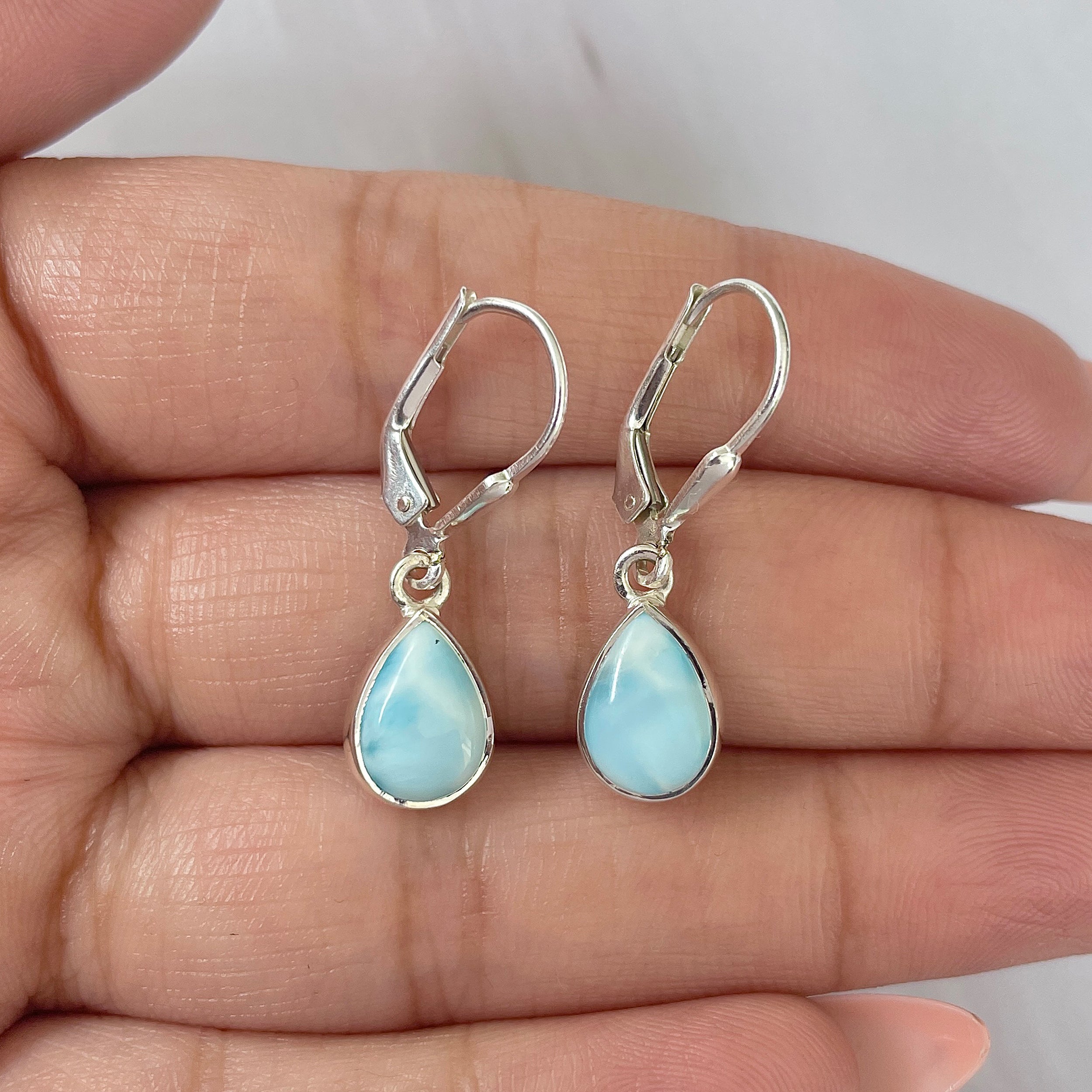 Larimar Earring-(LAR-E-1704.)