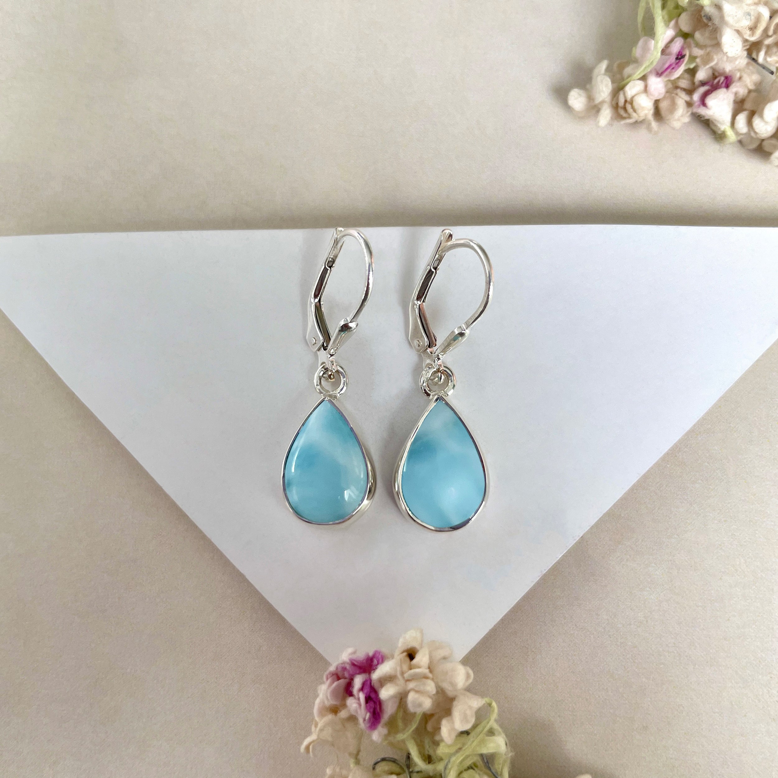 Larimar Earring-(LAR-E-1704.)