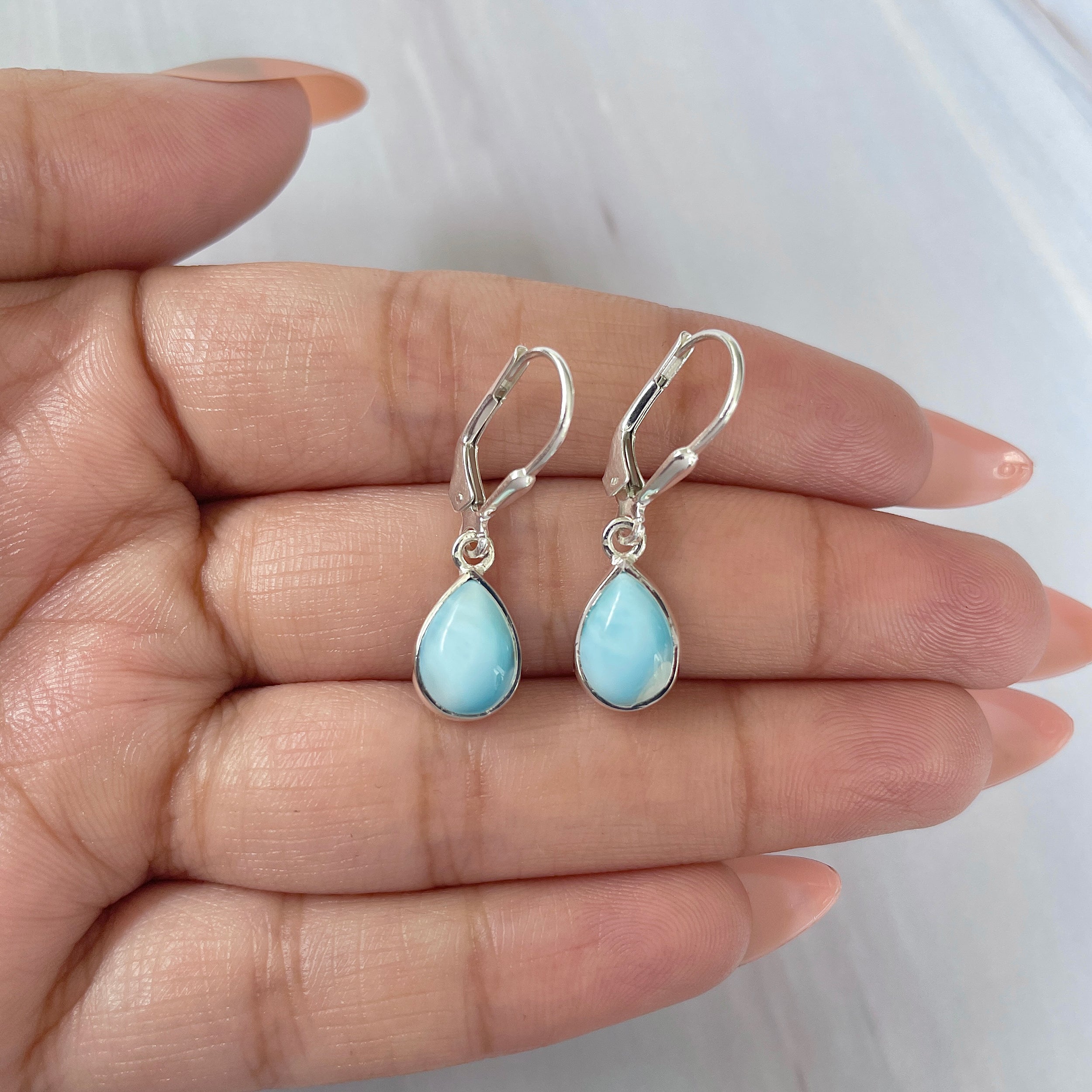 Larimar Earring-(LAR-E-1705.)