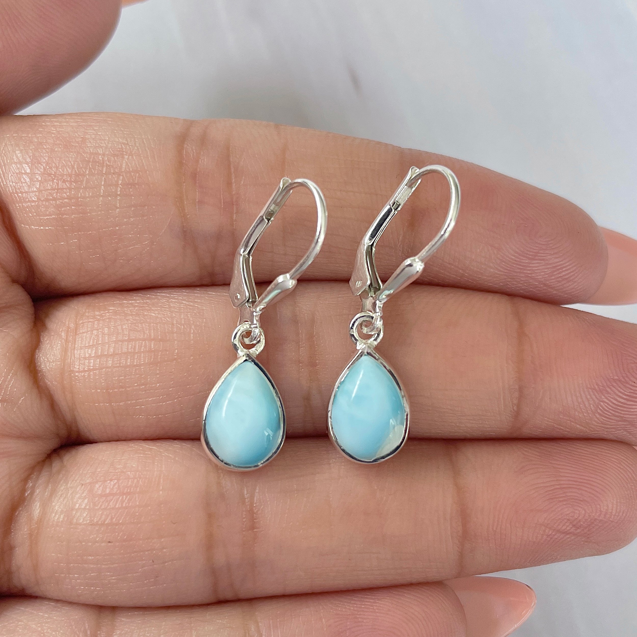 Larimar Earring-(LAR-E-1705.)