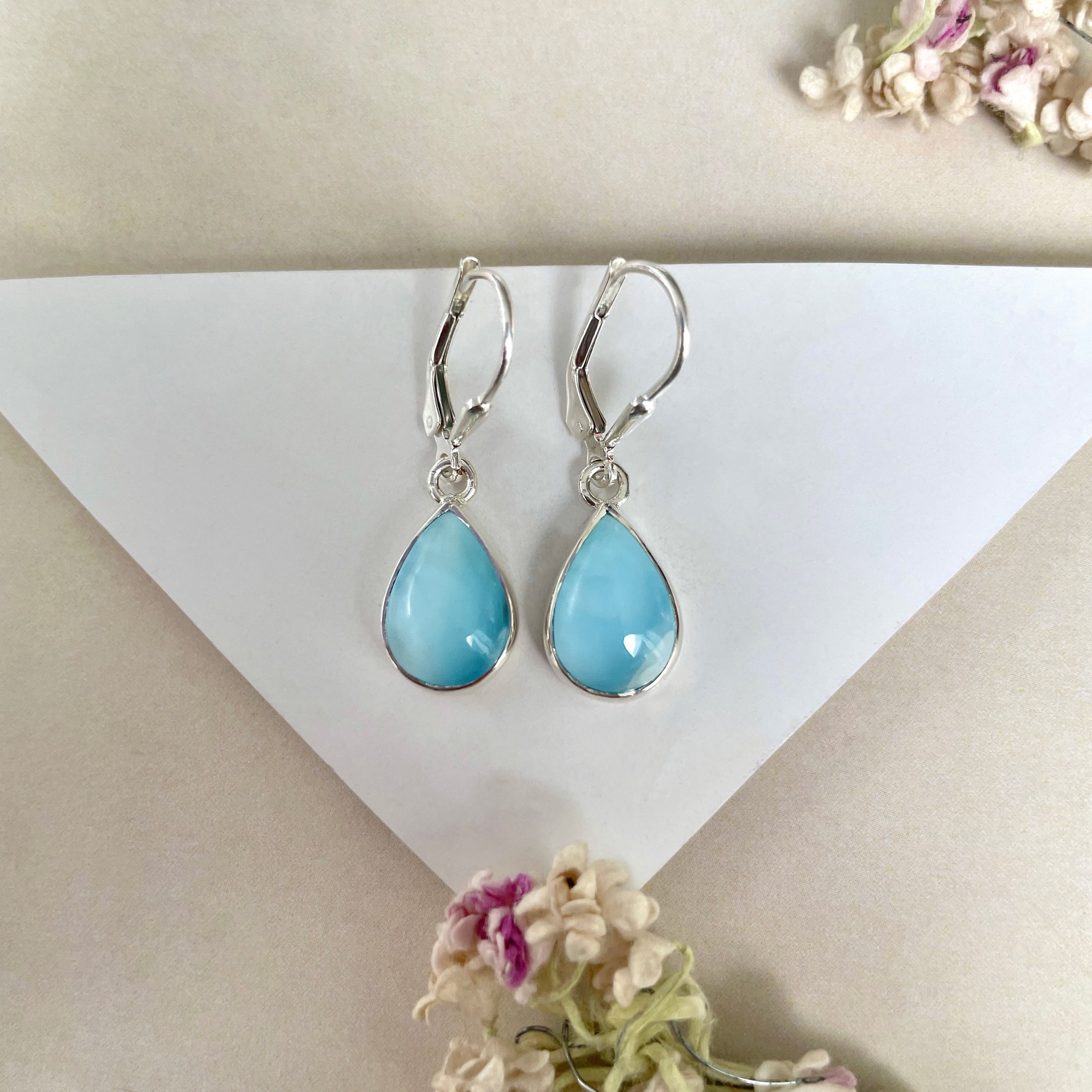 Larimar Earring-(LAR-E-1705.)