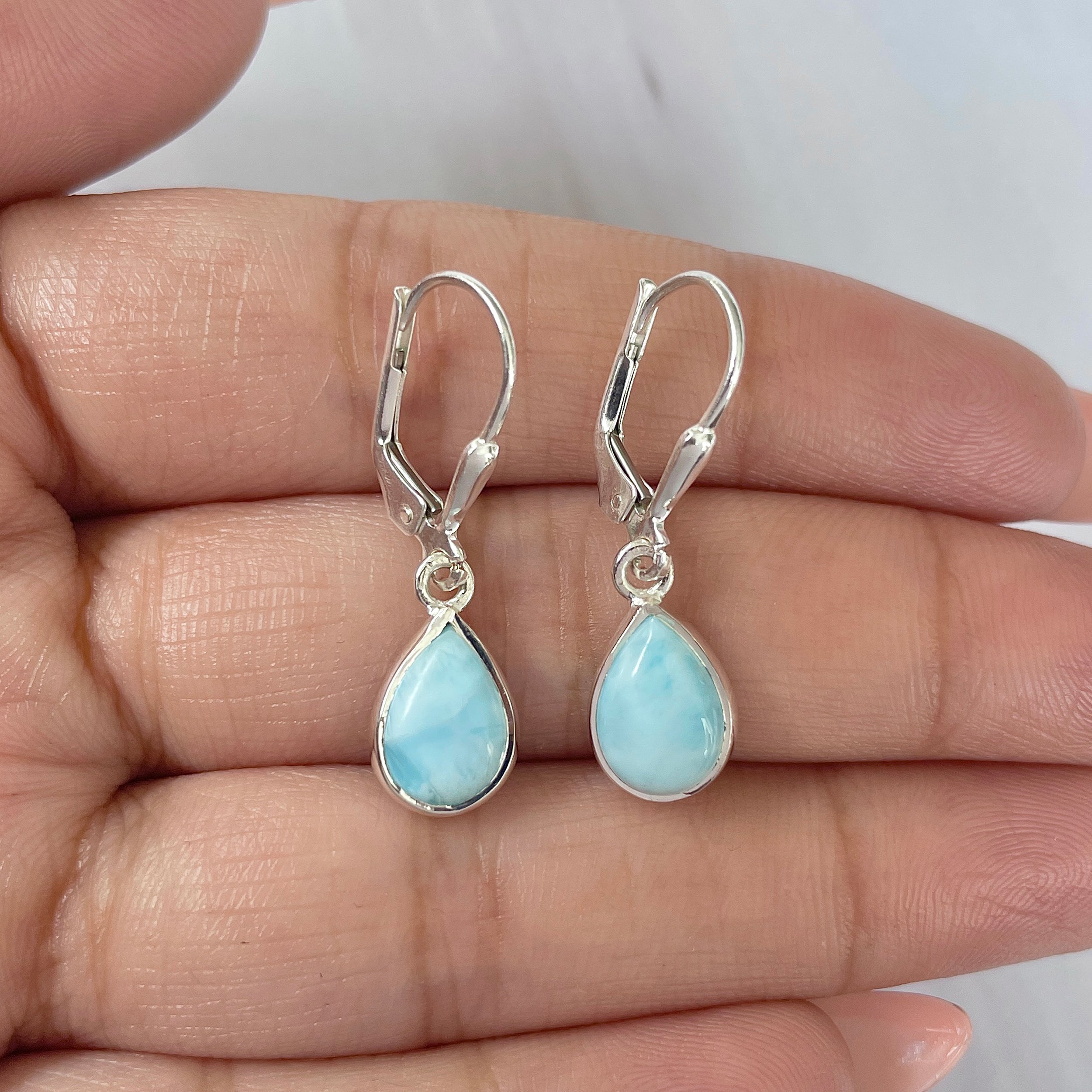 Larimar Earring-(LAR-E-1706.)