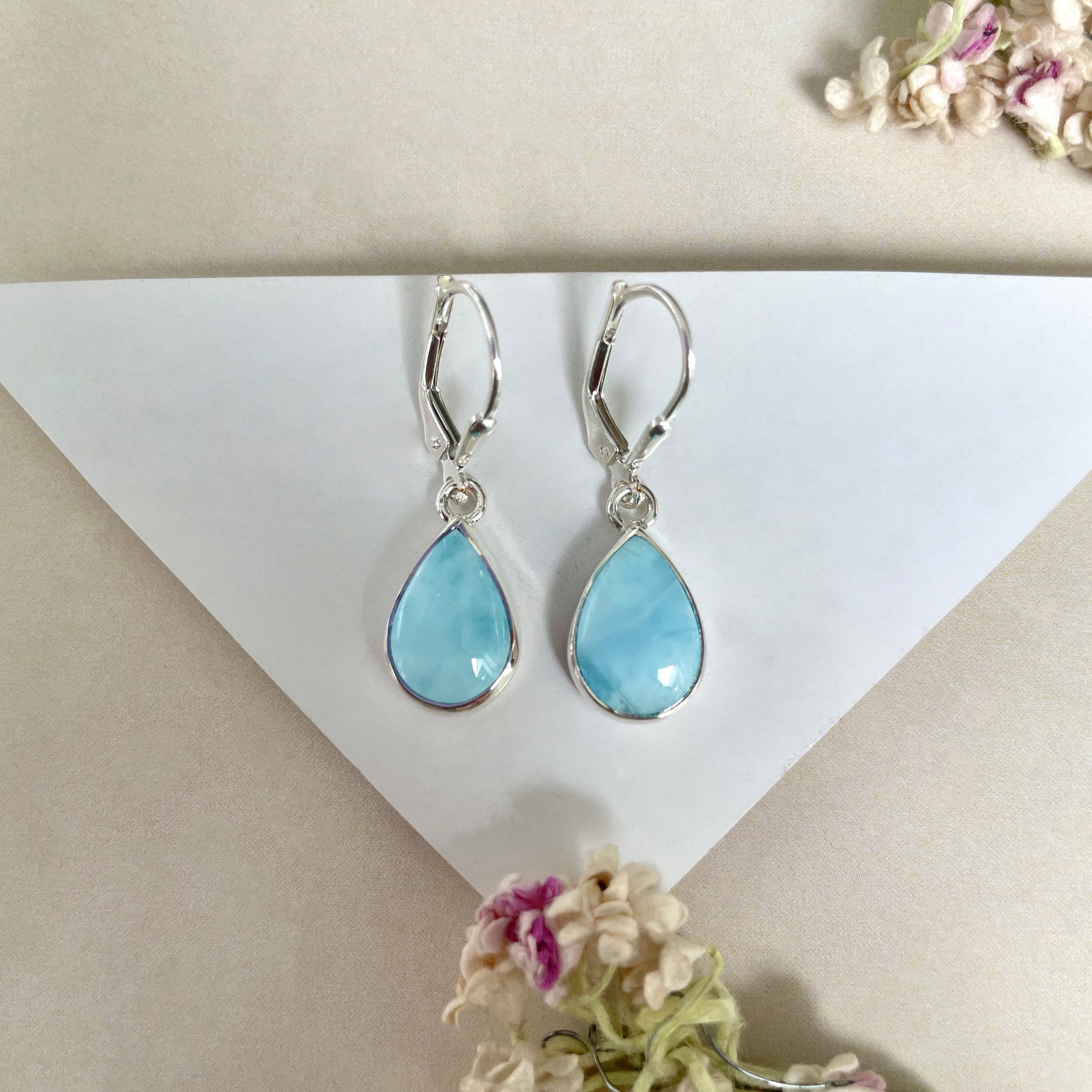Larimar Earring-(LAR-E-1706.)