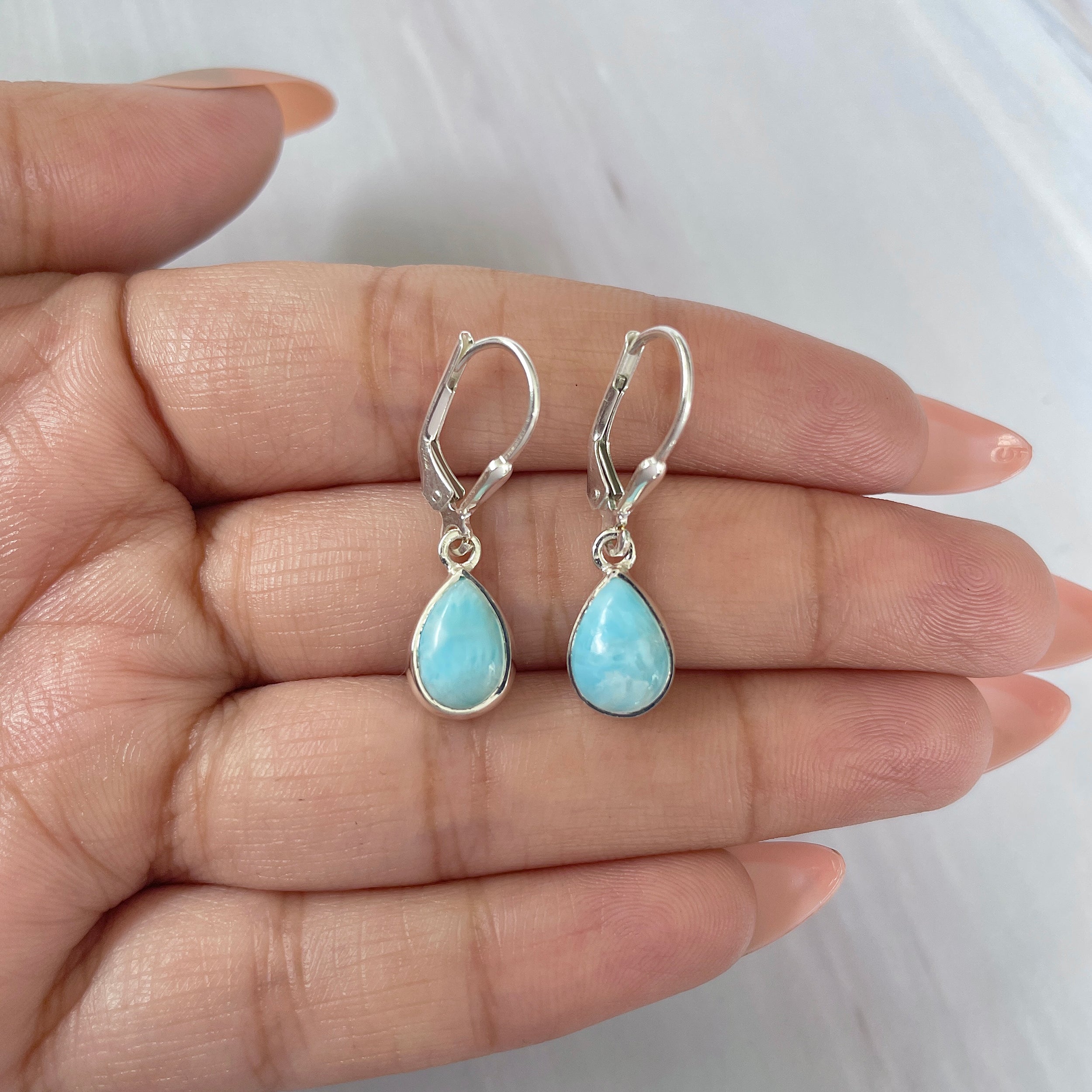 Larimar Earring-(LAR-E-1707.)