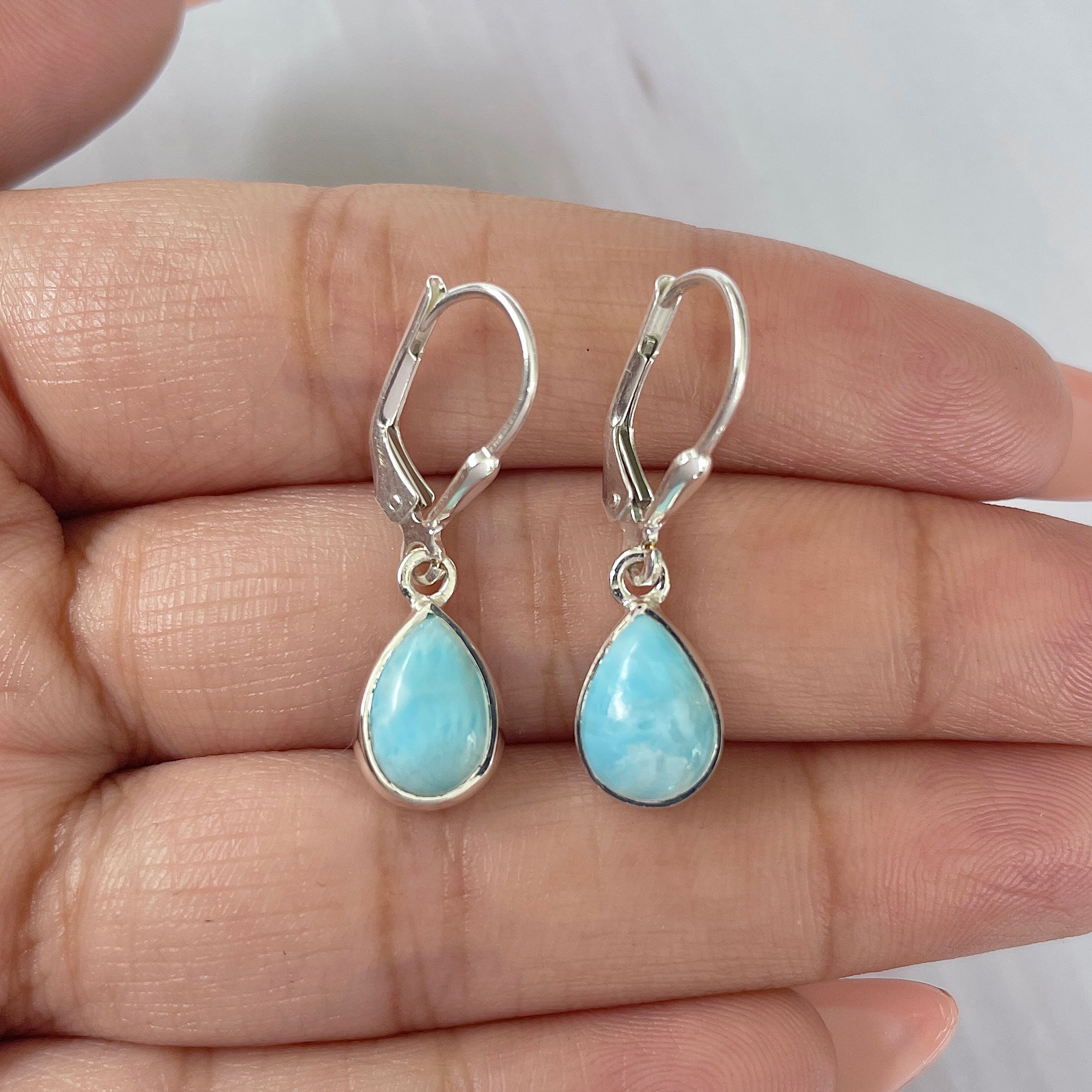 Larimar Earring-(LAR-E-1707.)