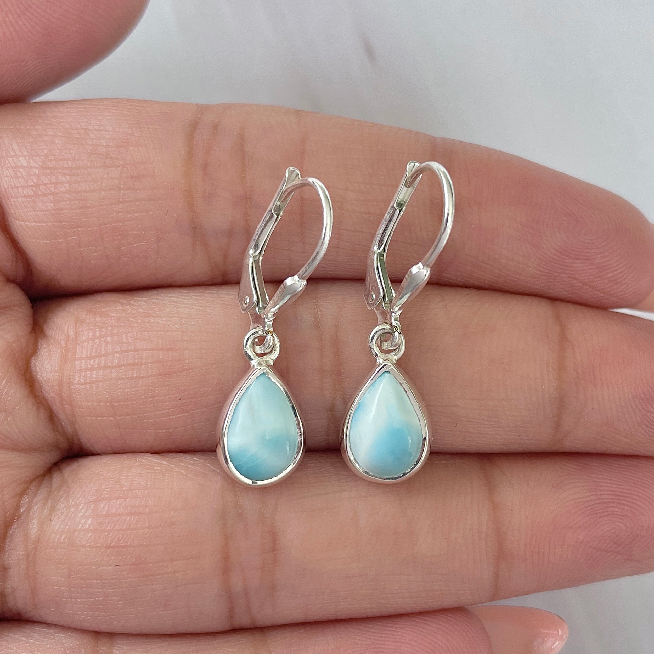 Larimar Earring-(LAR-E-1708.)