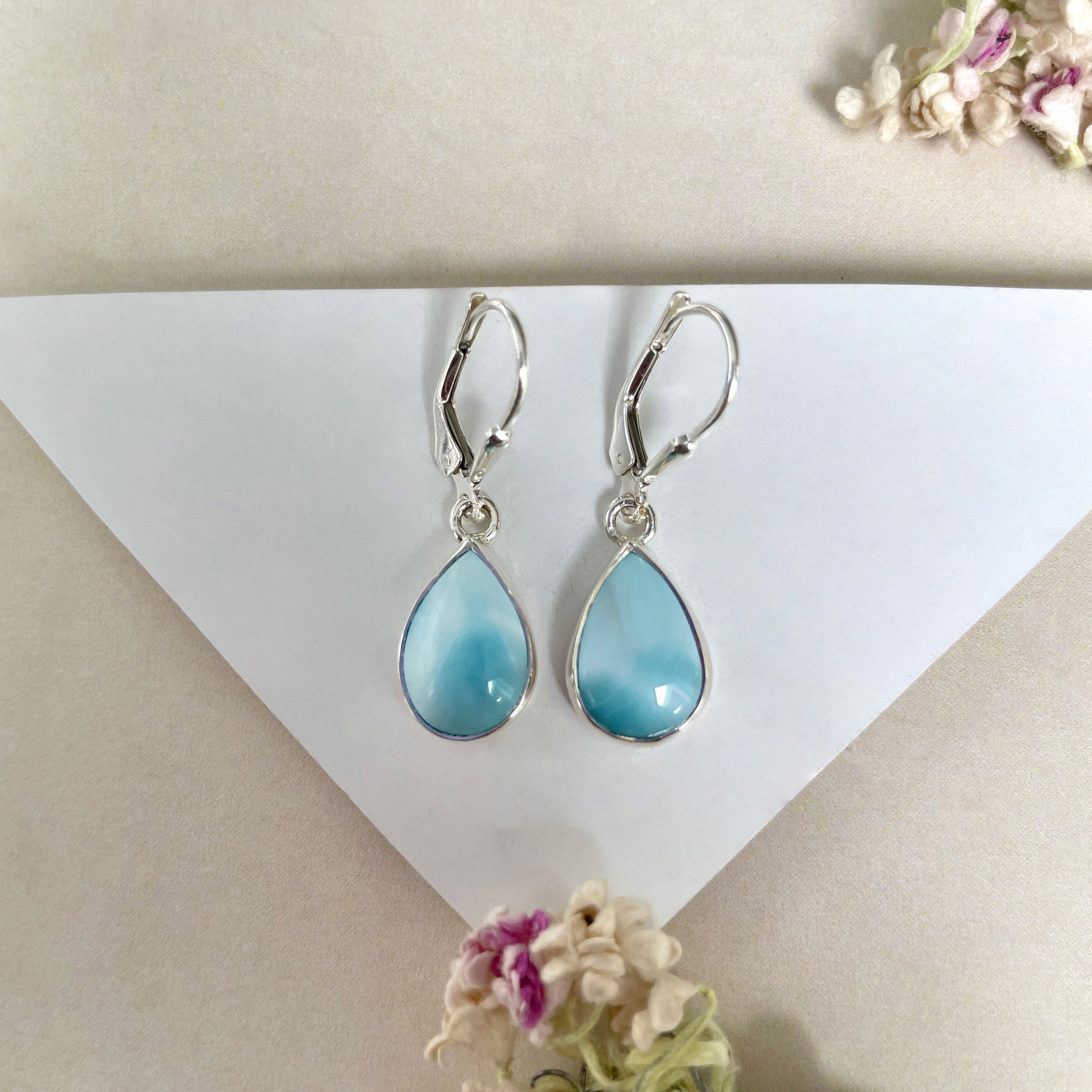 Larimar Earring-(LAR-E-1708.)