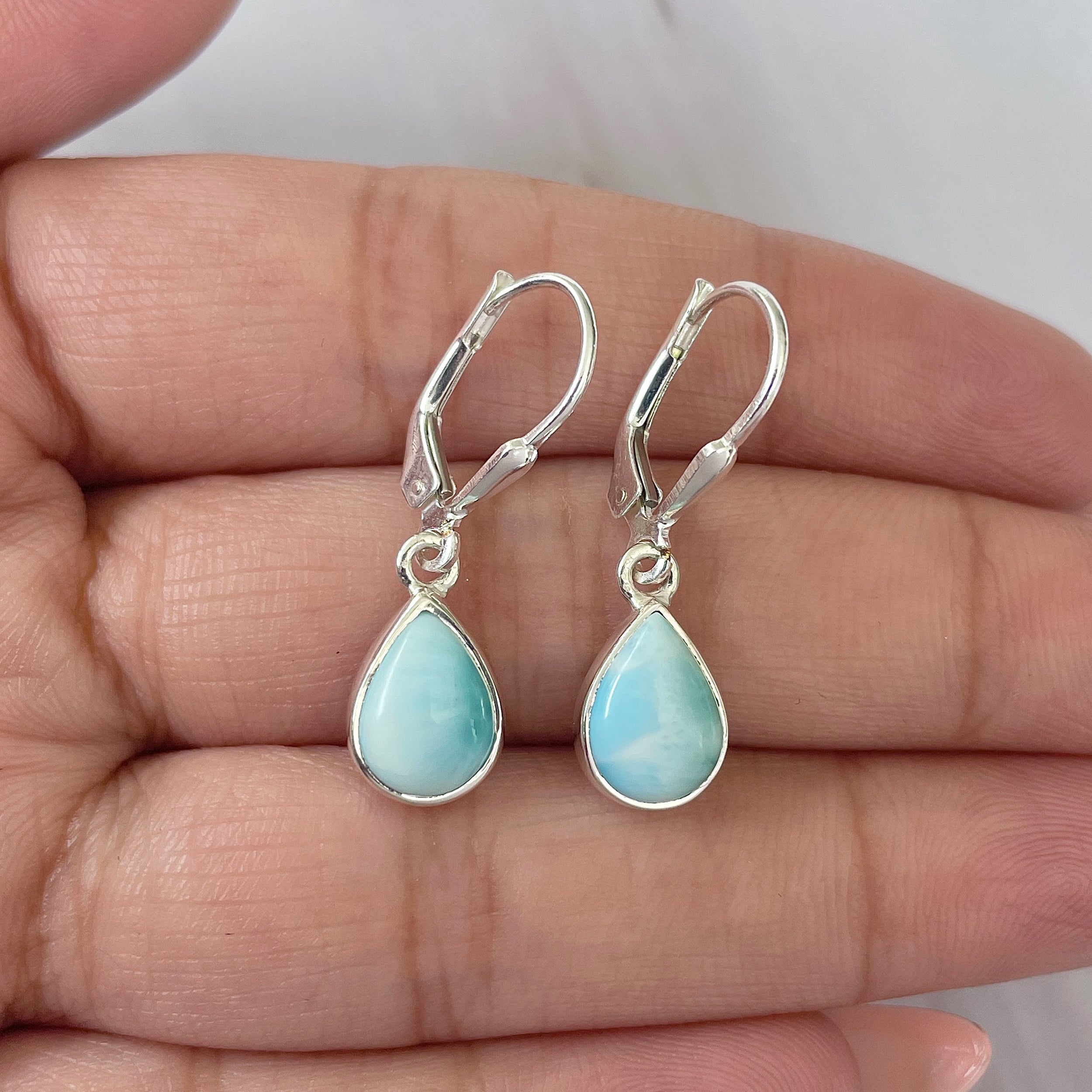 Larimar Earring-(LAR-E-1709.)