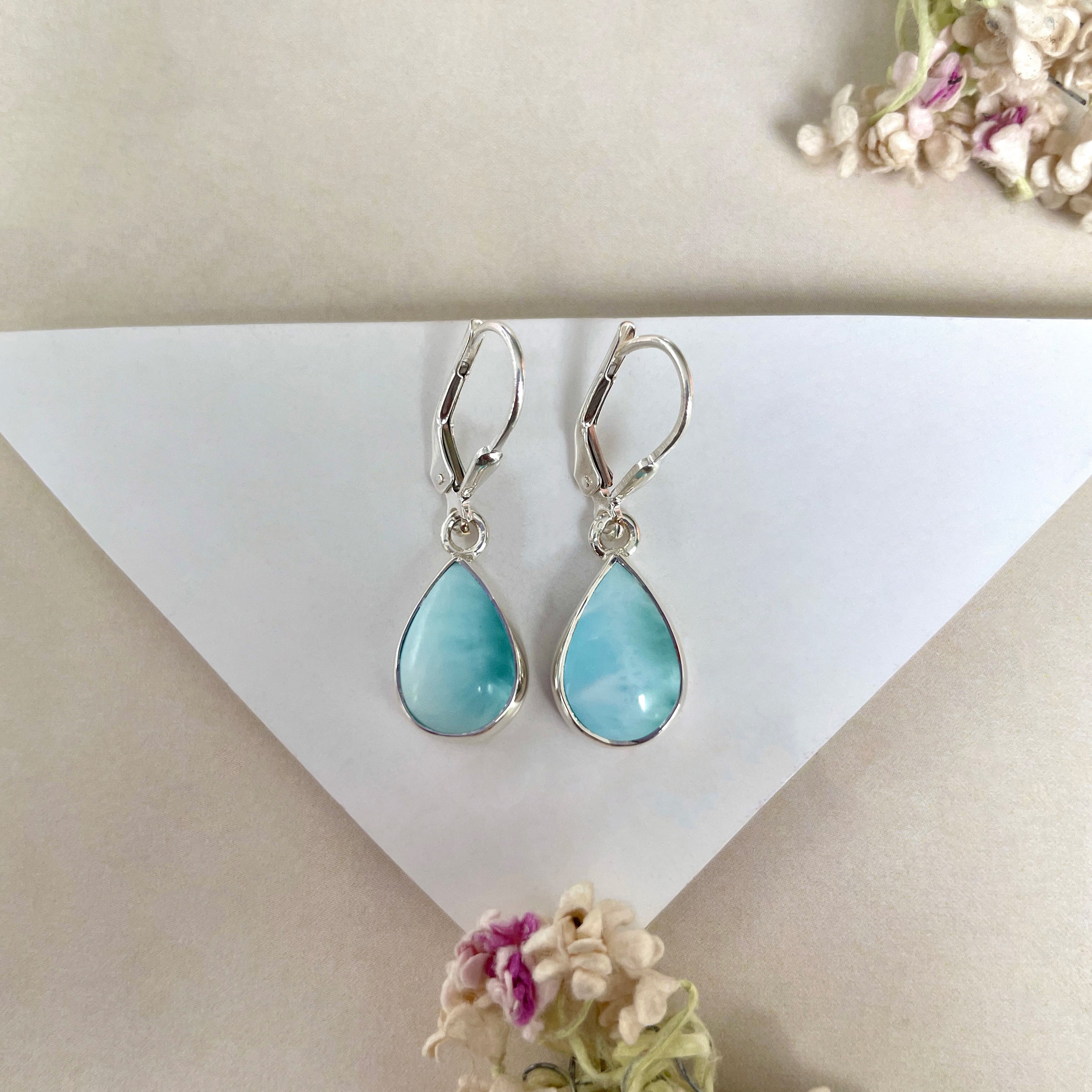 Larimar Earring-(LAR-E-1709.)