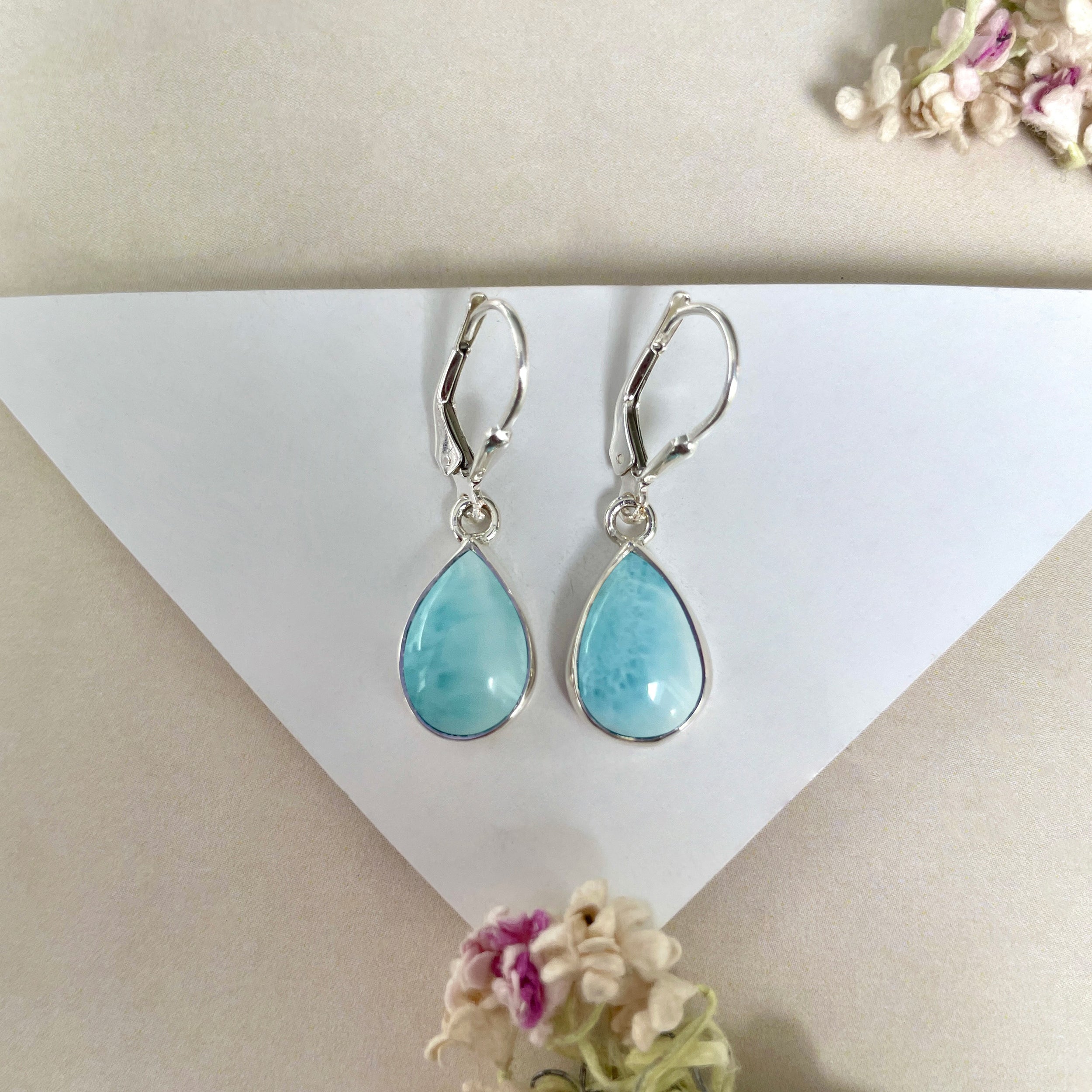 Larimar Earring-(LAR-E-1710.)