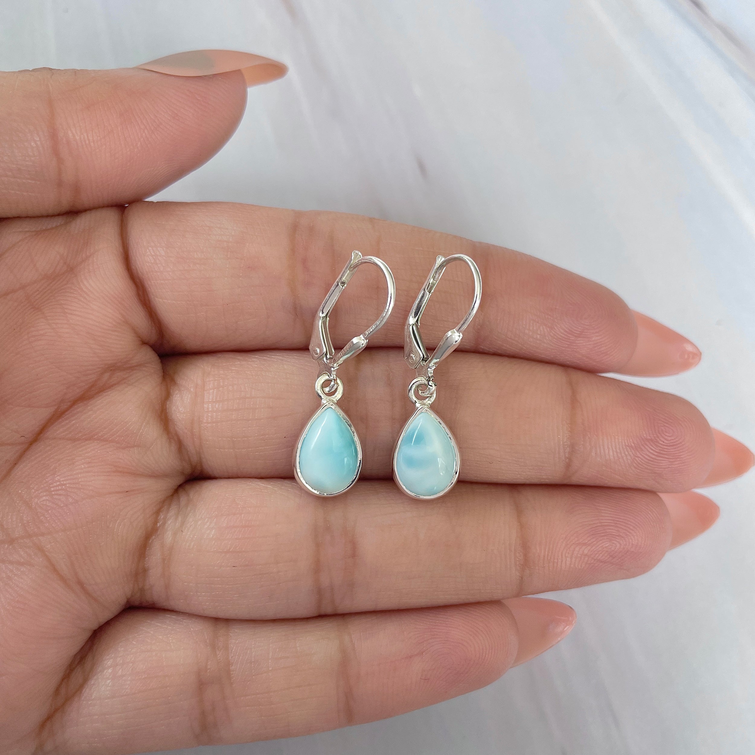 Larimar Earring-(LAR-E-1712.)