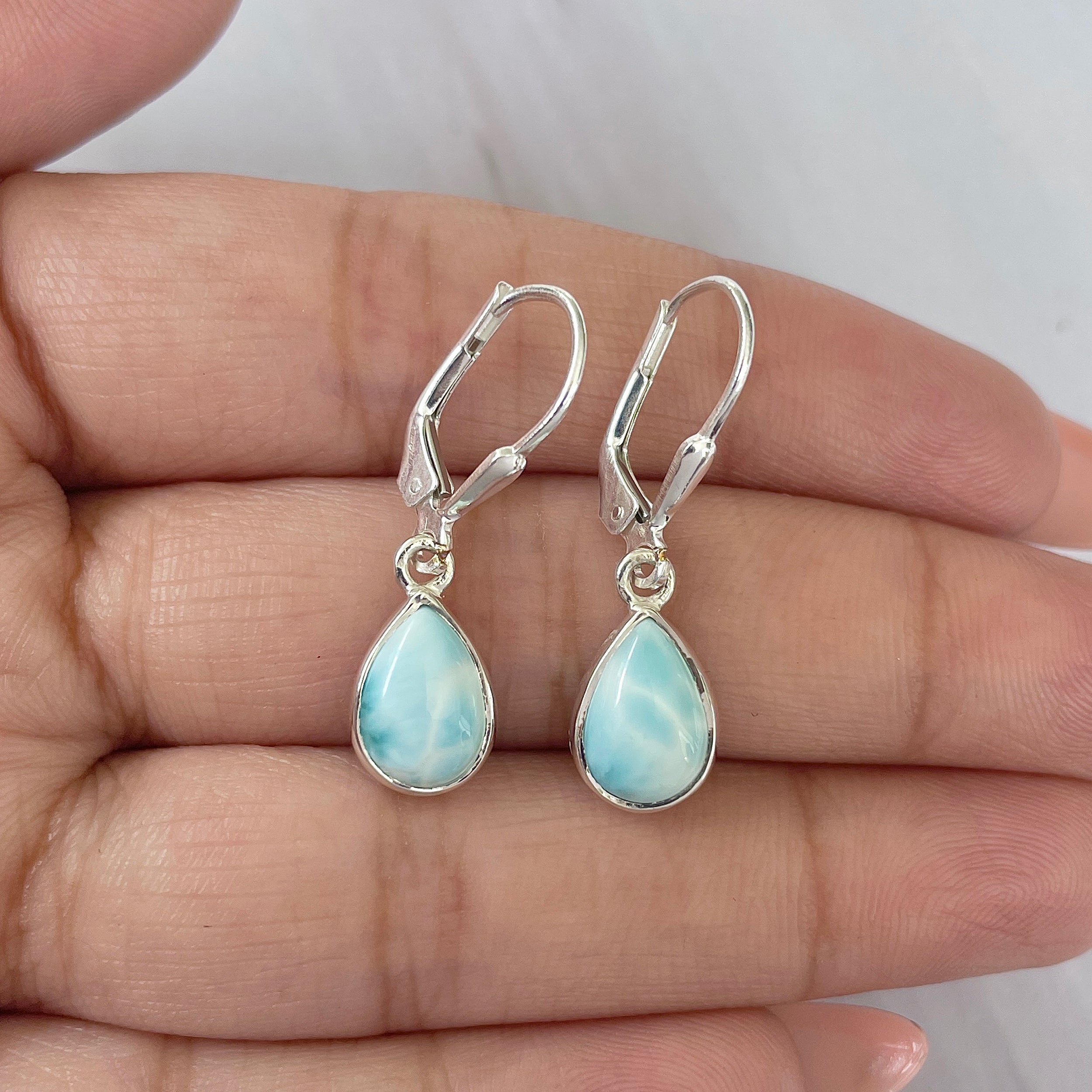 Larimar Earring-(LAR-E-1713.)