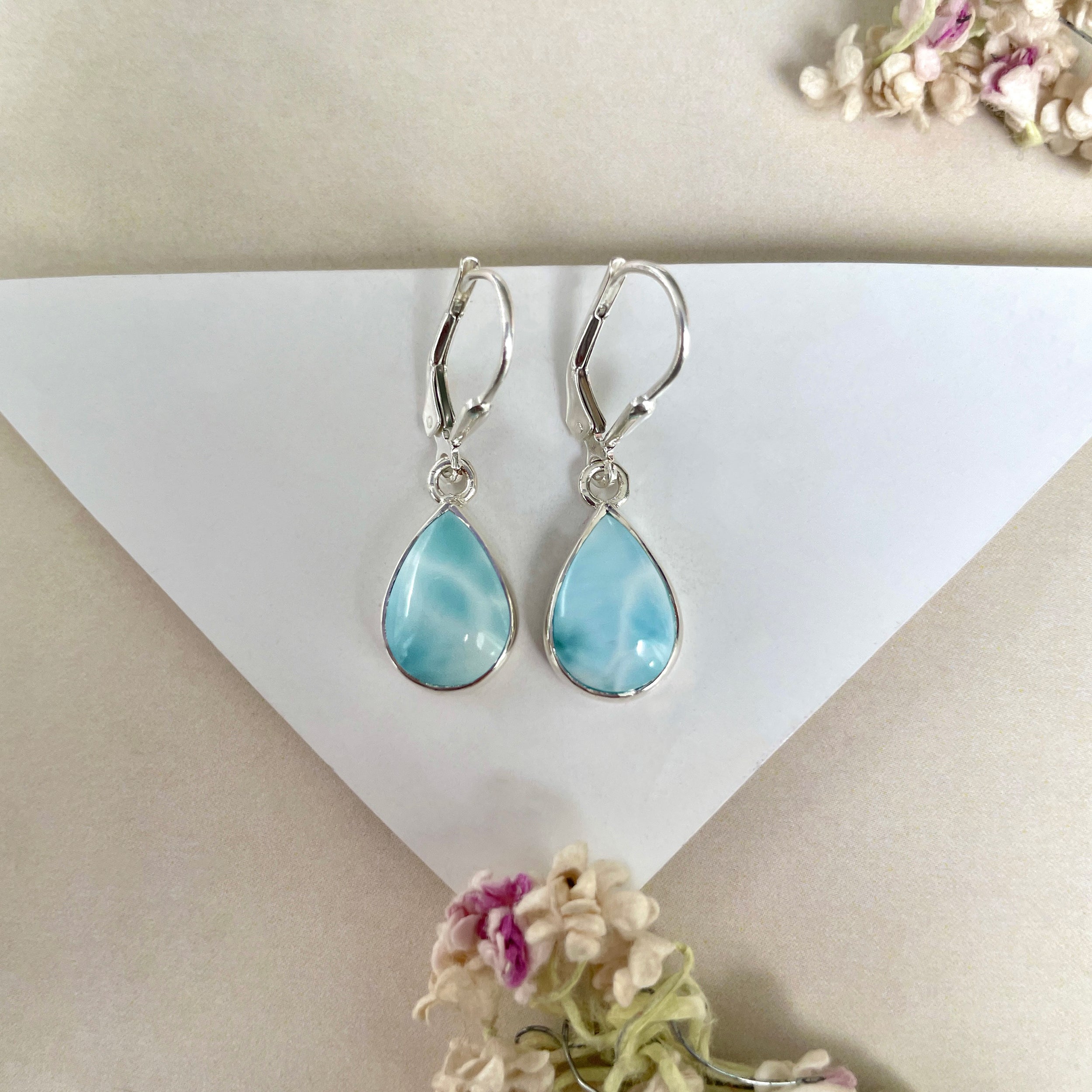 Larimar Earring-(LAR-E-1713.)