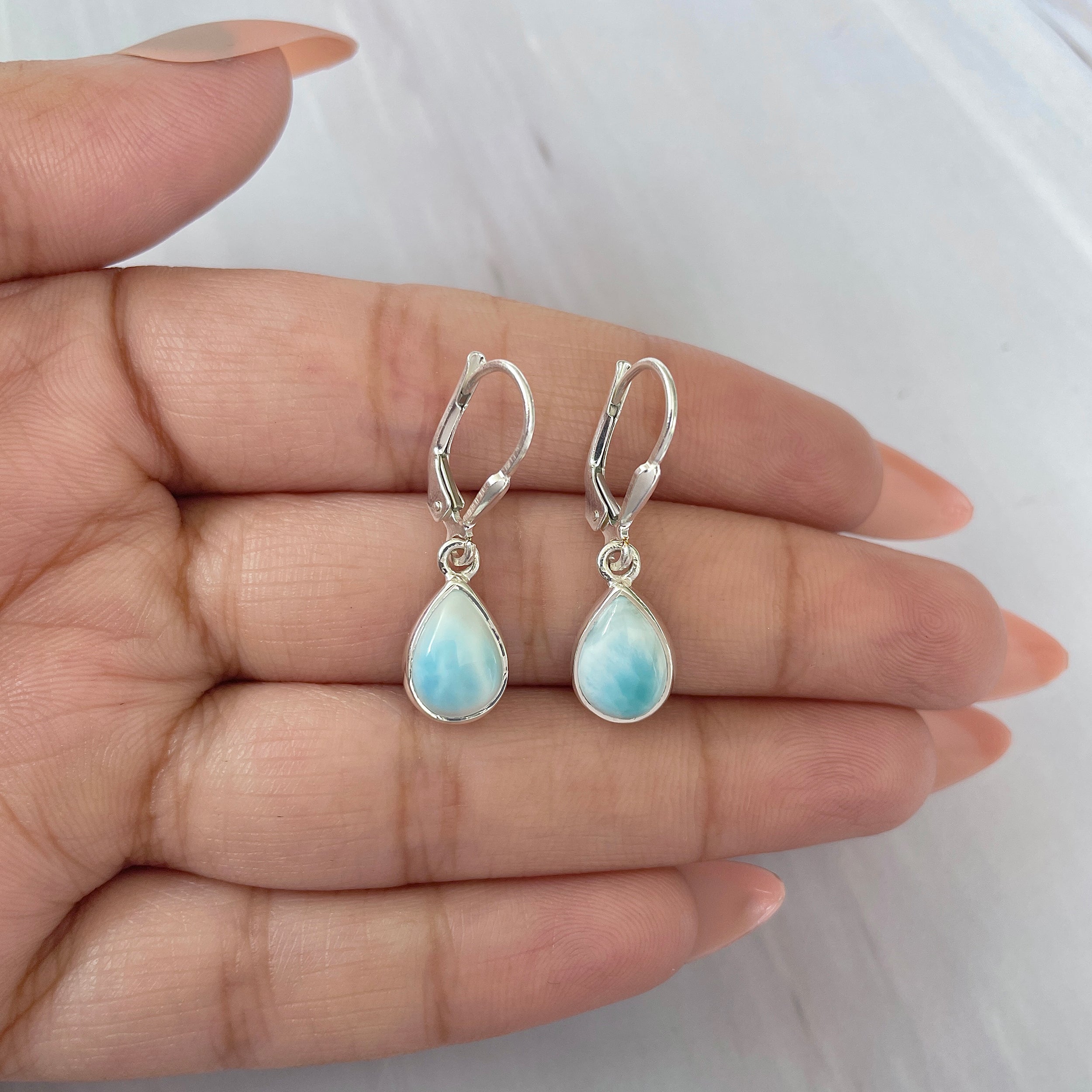 Larimar Earring-(LAR-E-1714.)
