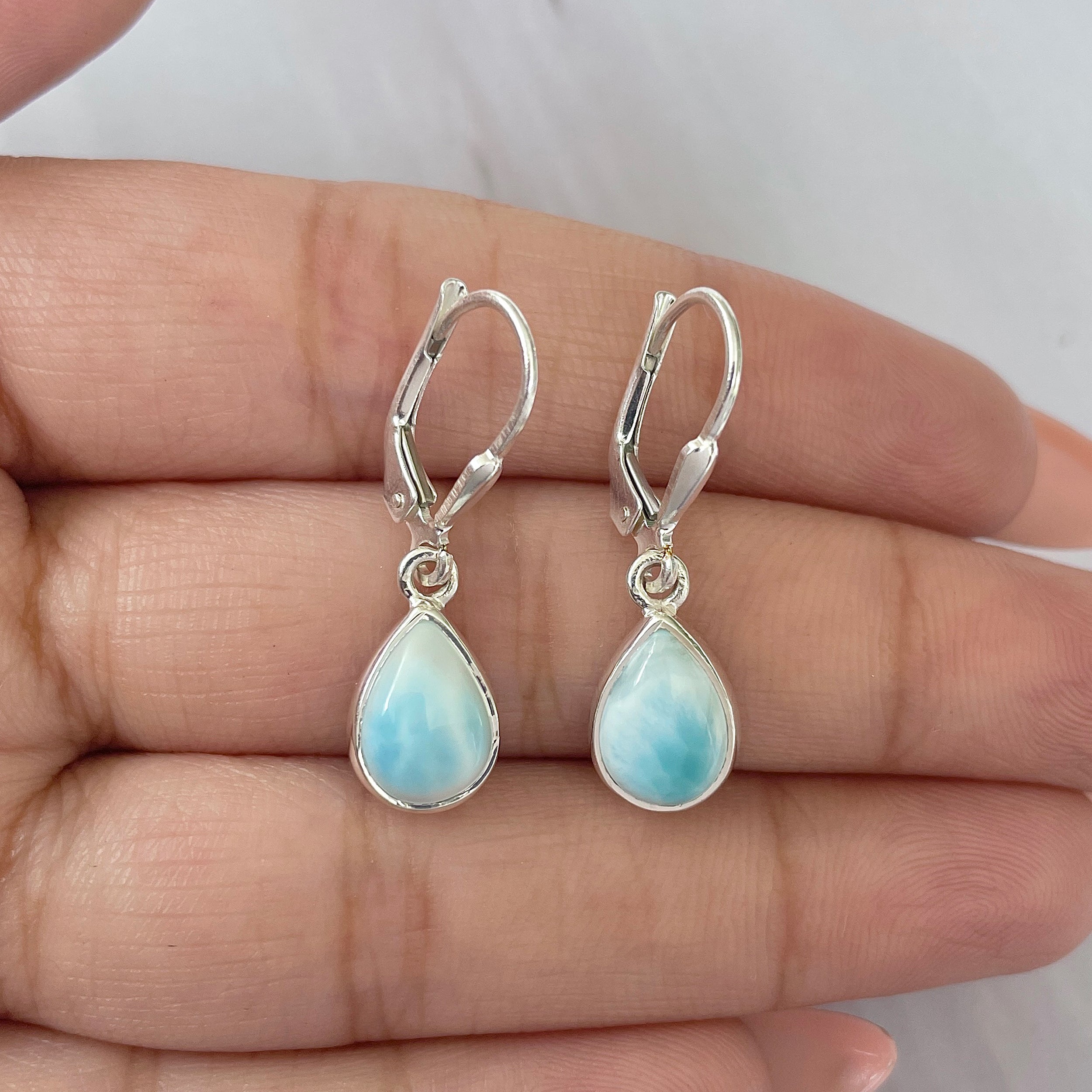 Larimar Earring-(LAR-E-1714.)