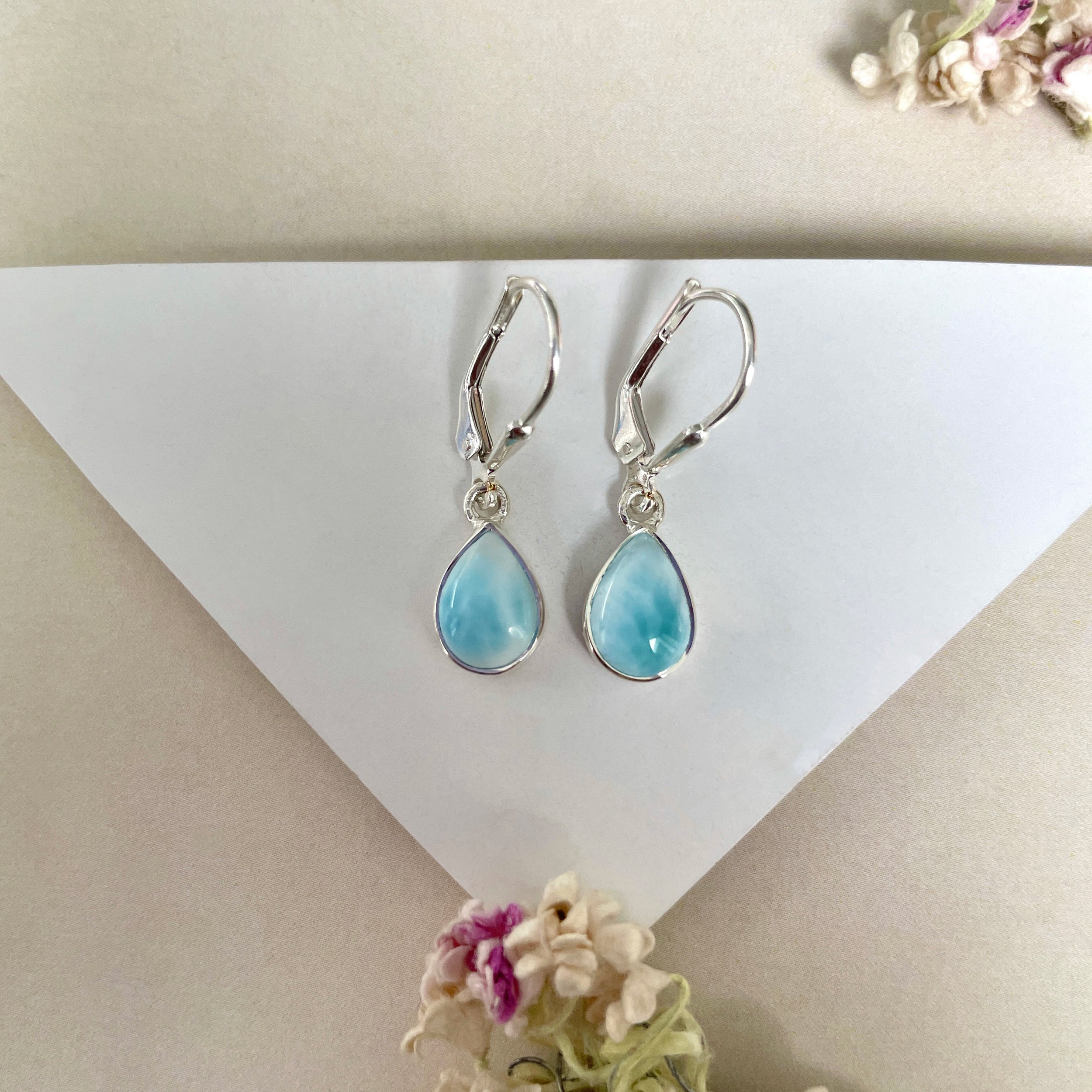 Larimar Earring-(LAR-E-1714.)