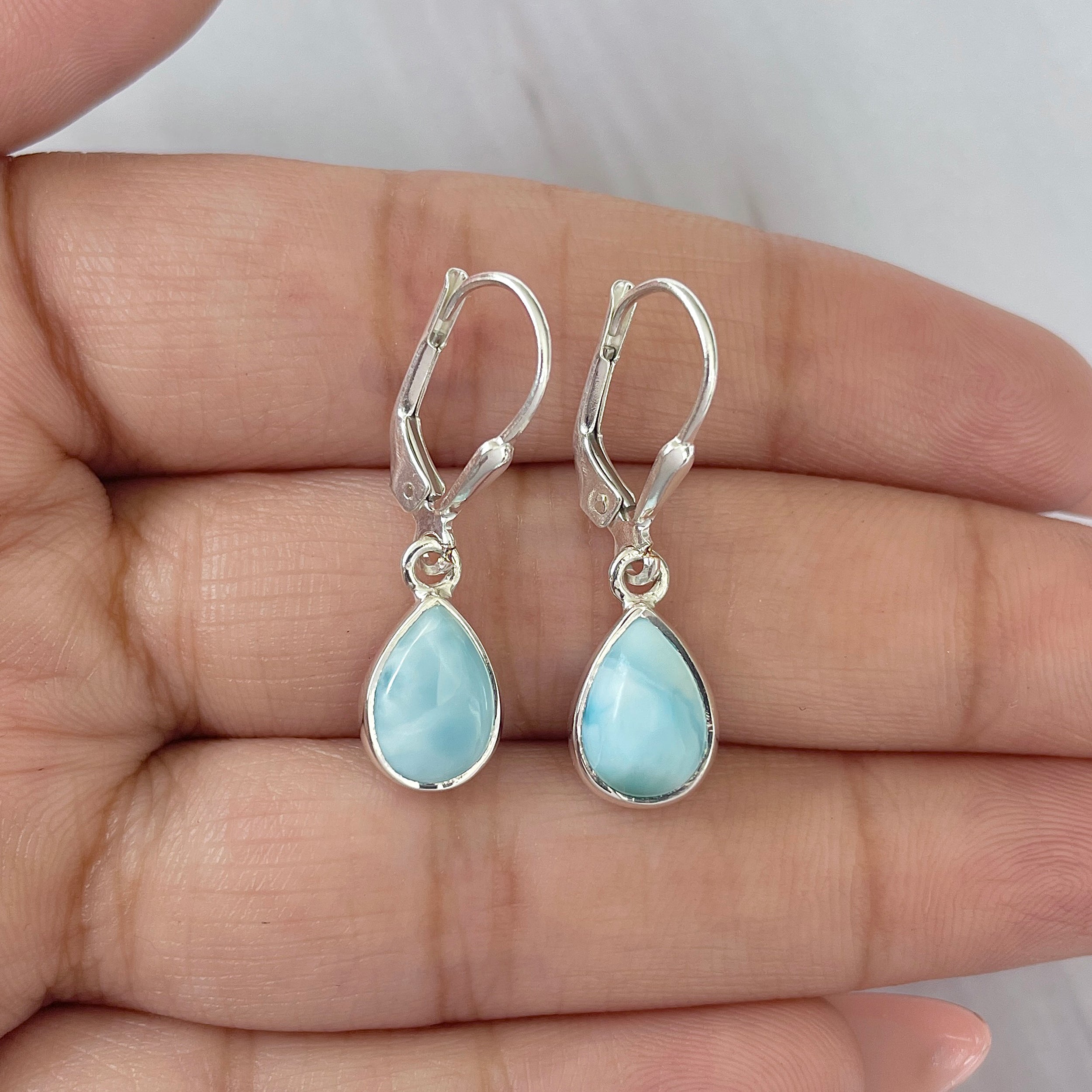 Larimar Earring-(LAR-E-1715.)