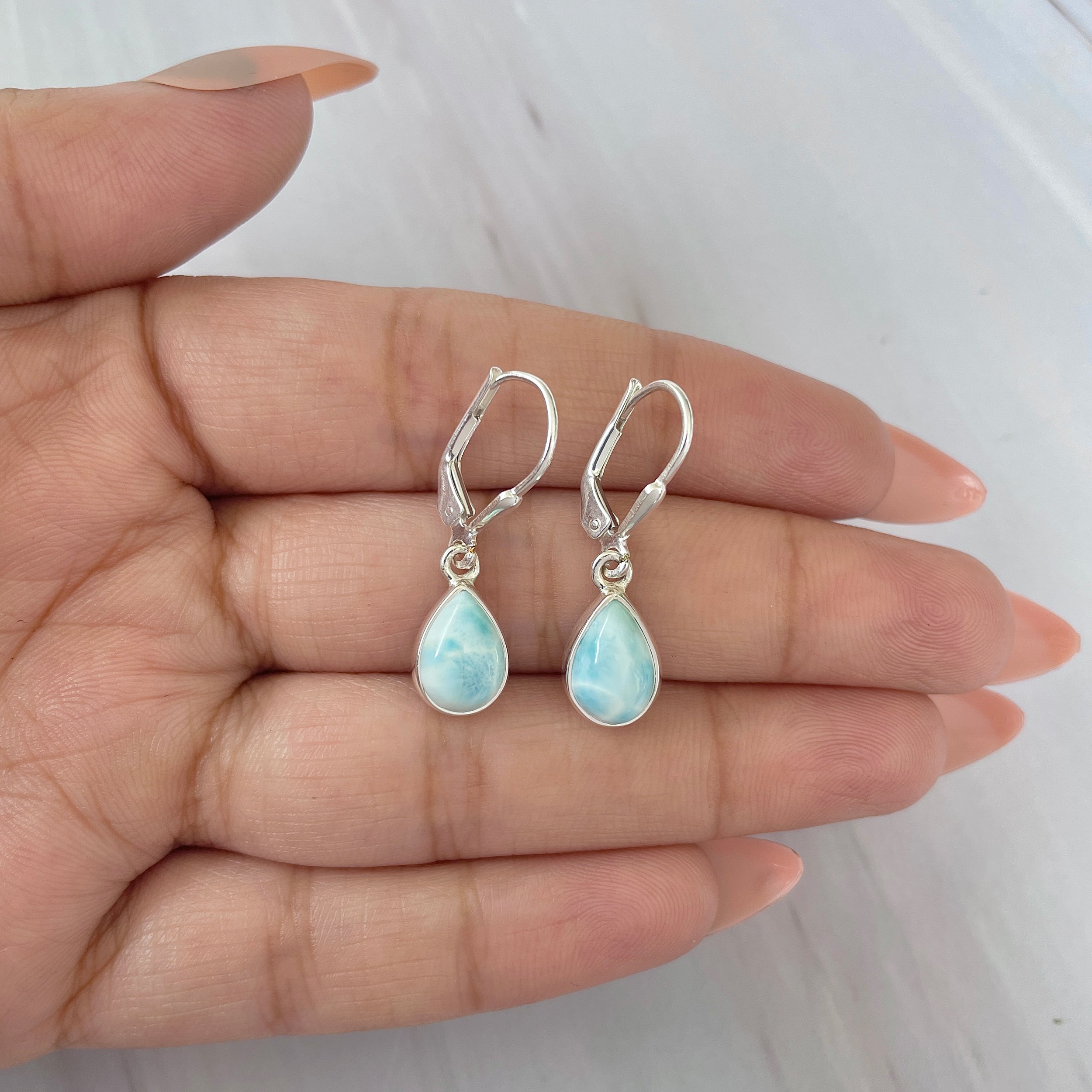 Larimar Earring-(LAR-E-1716.)