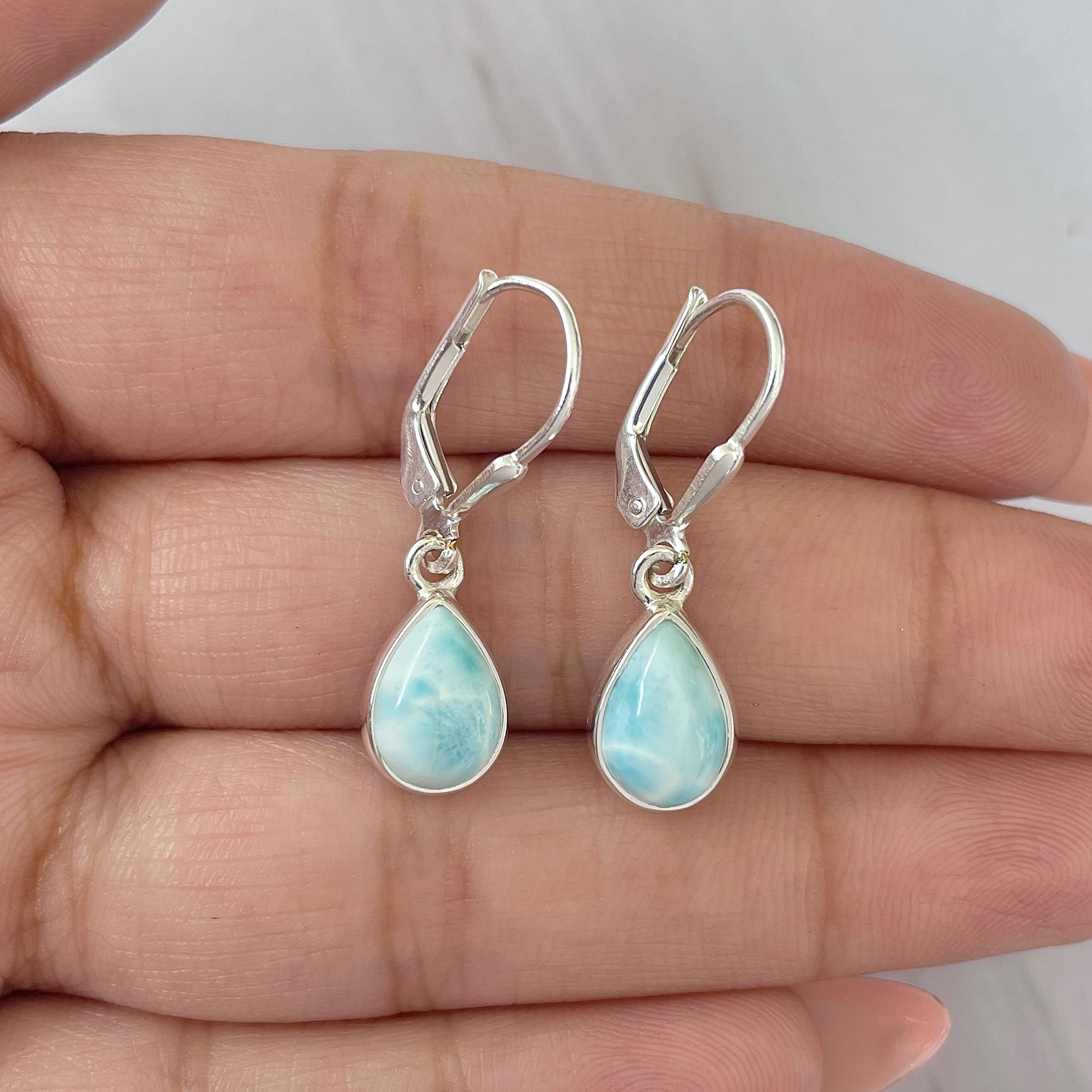 Larimar Earring-(LAR-E-1716.)