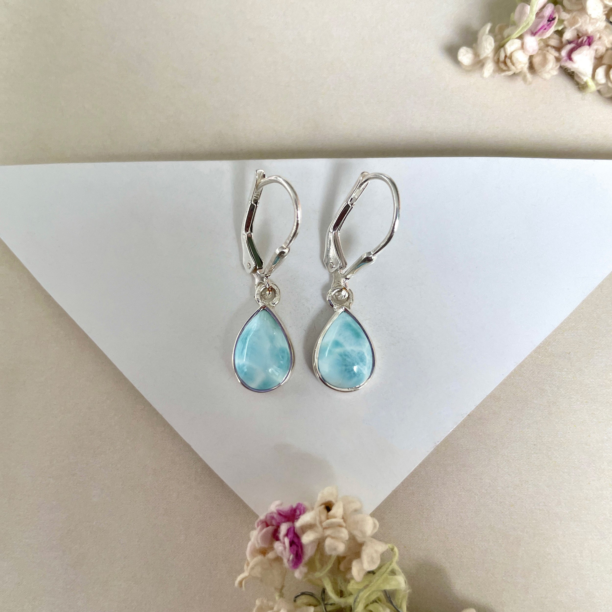 Larimar Earring-(LAR-E-1716.)