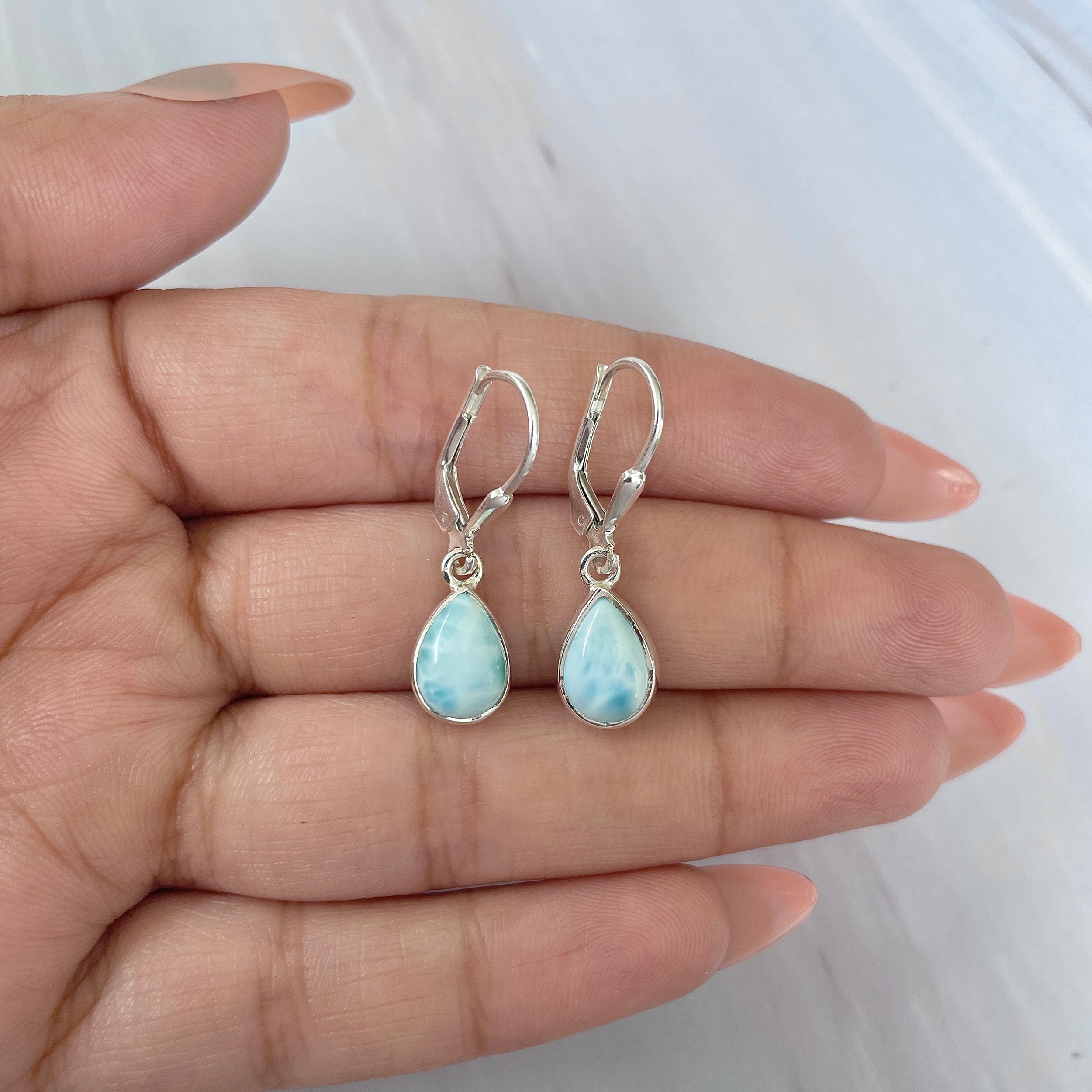Larimar Earring-(LAR-E-1717.)