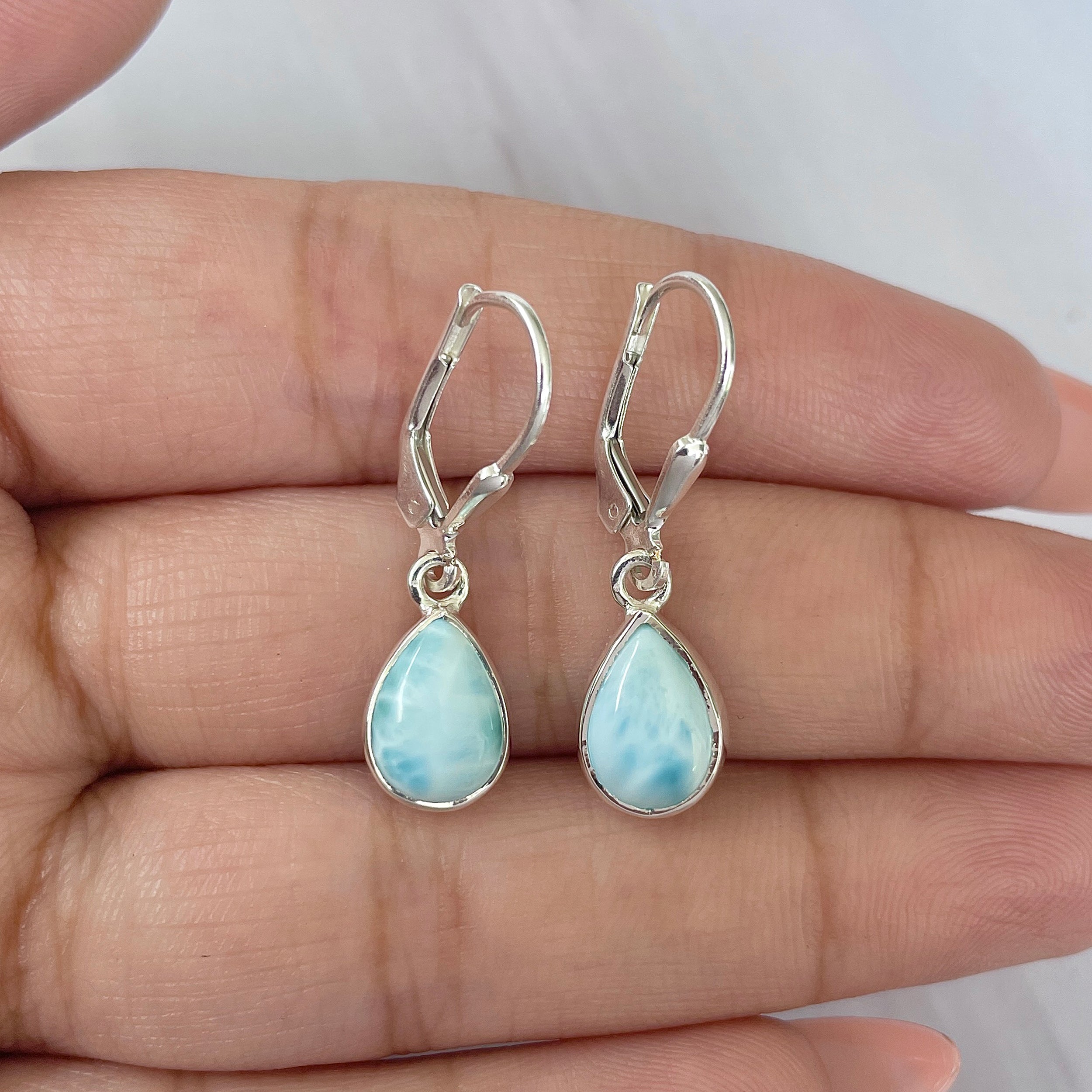 Larimar Earring-(LAR-E-1717.)