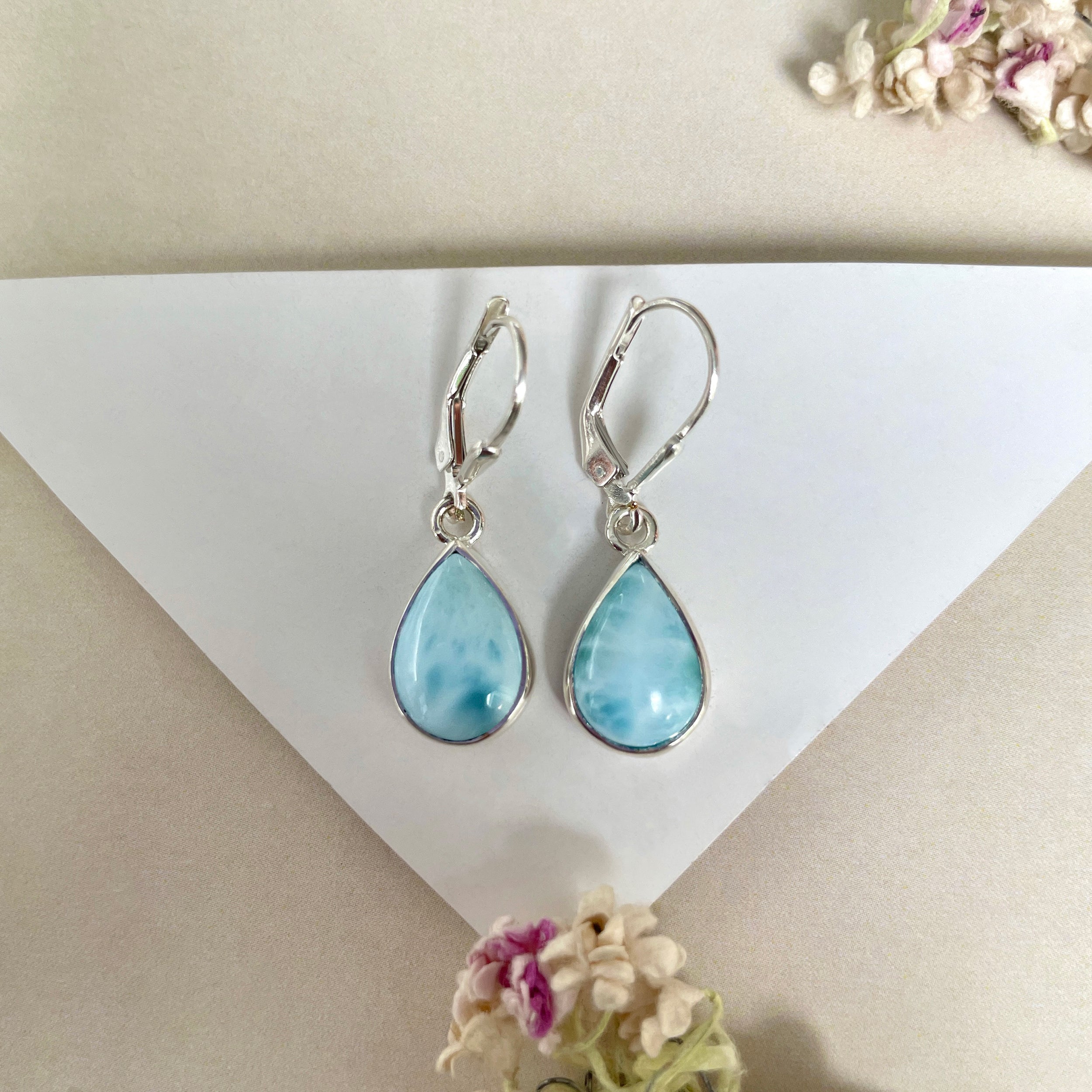 Larimar Earring-(LAR-E-1717.)
