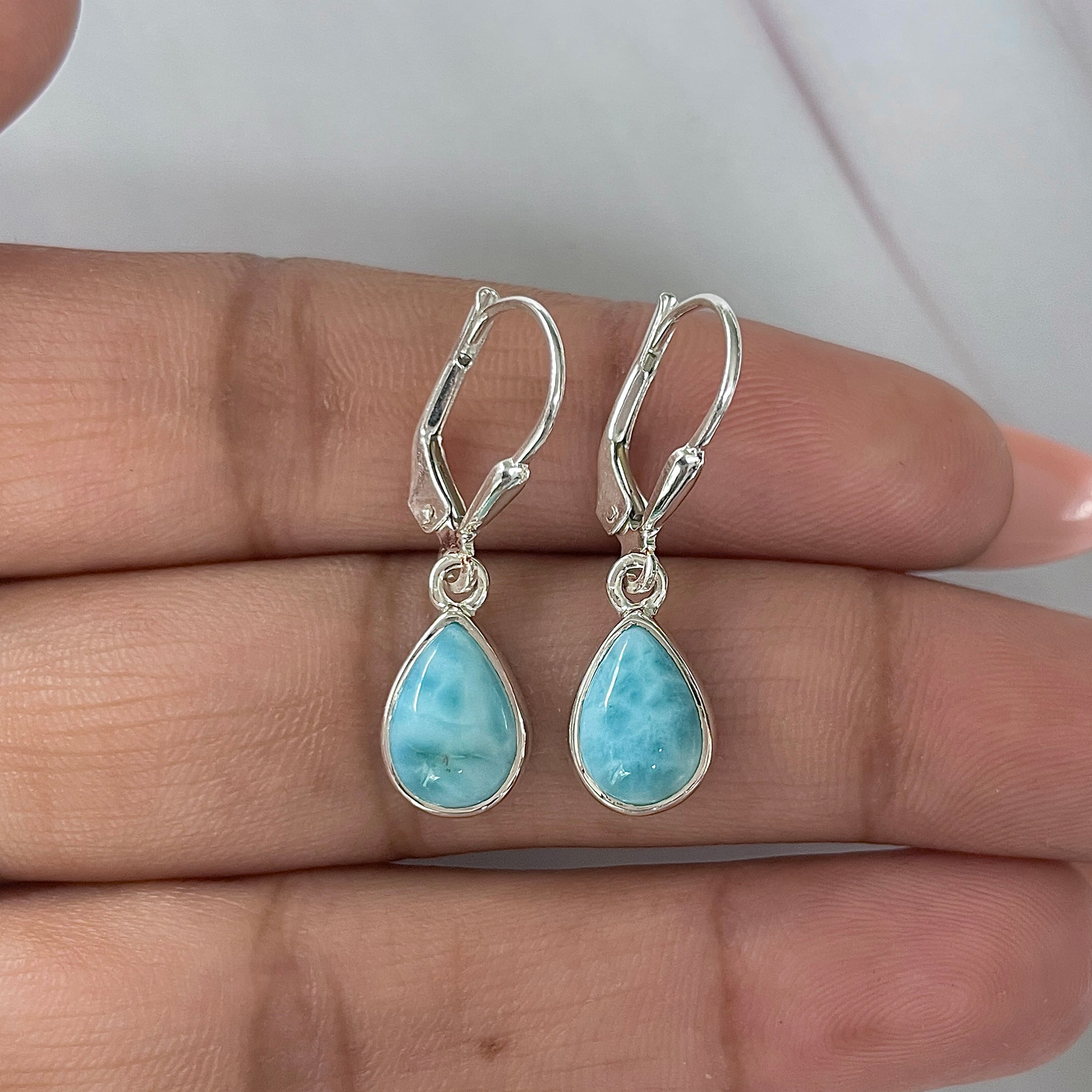 Larimar Earring-(LAR-E-1719.)