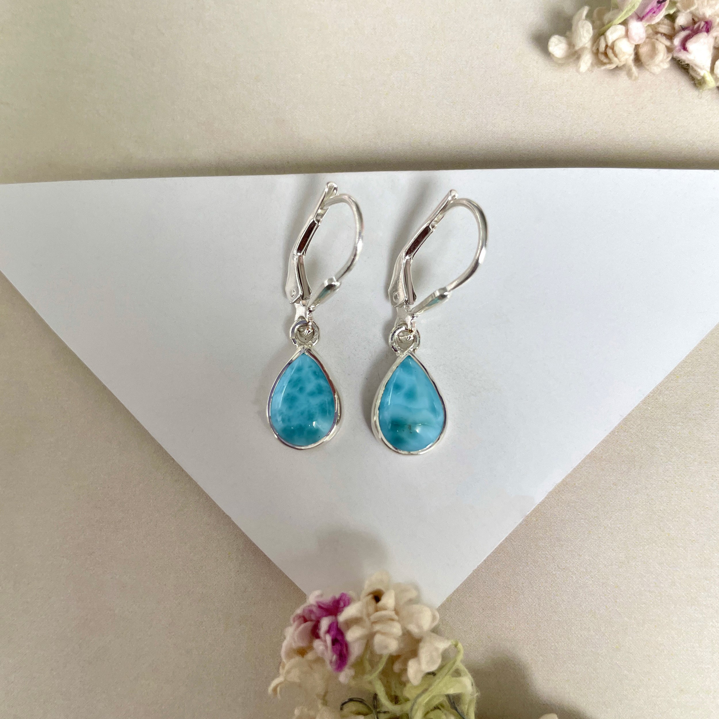 Larimar Earring-(LAR-E-1719.)