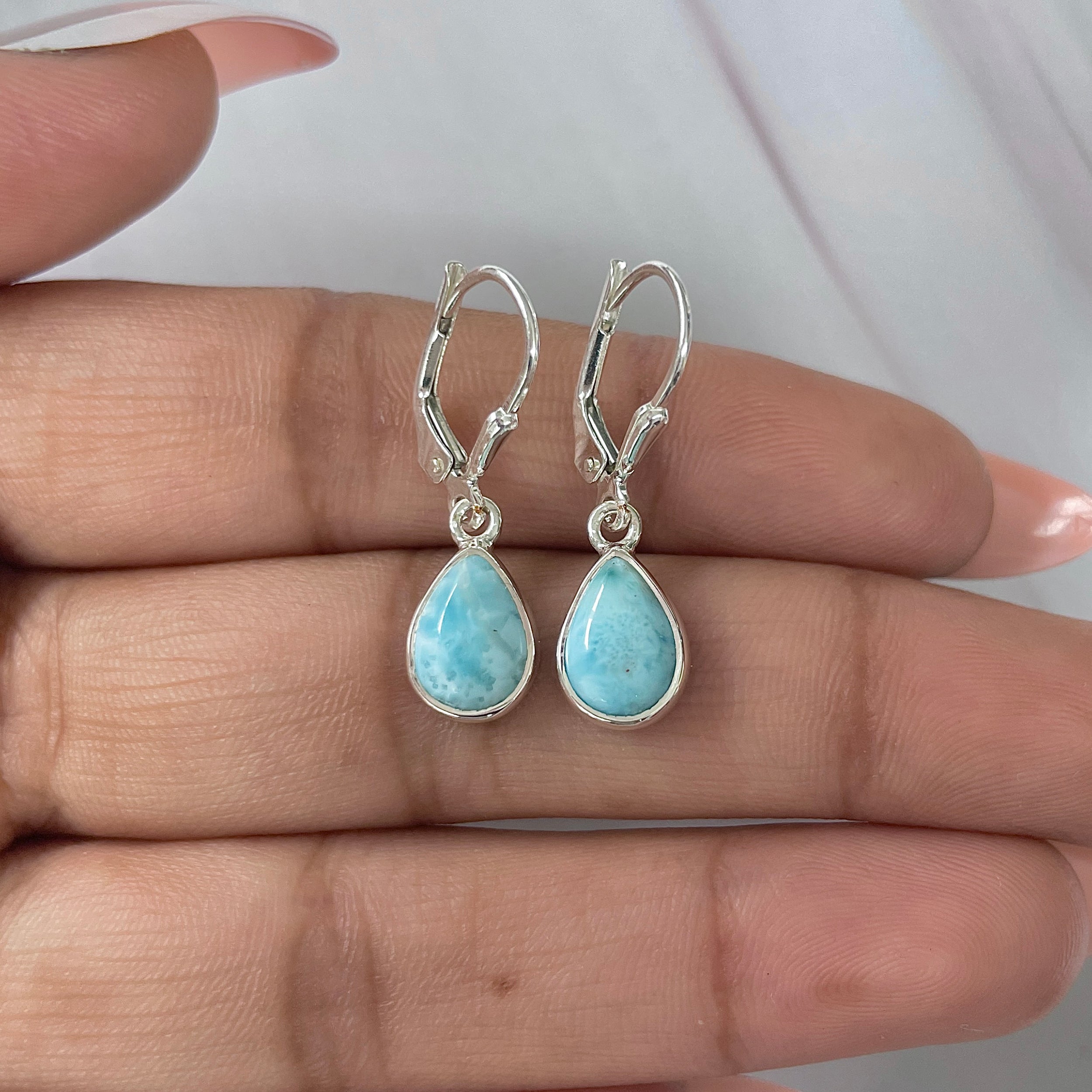Larimar Earring-(LAR-E-1720.)