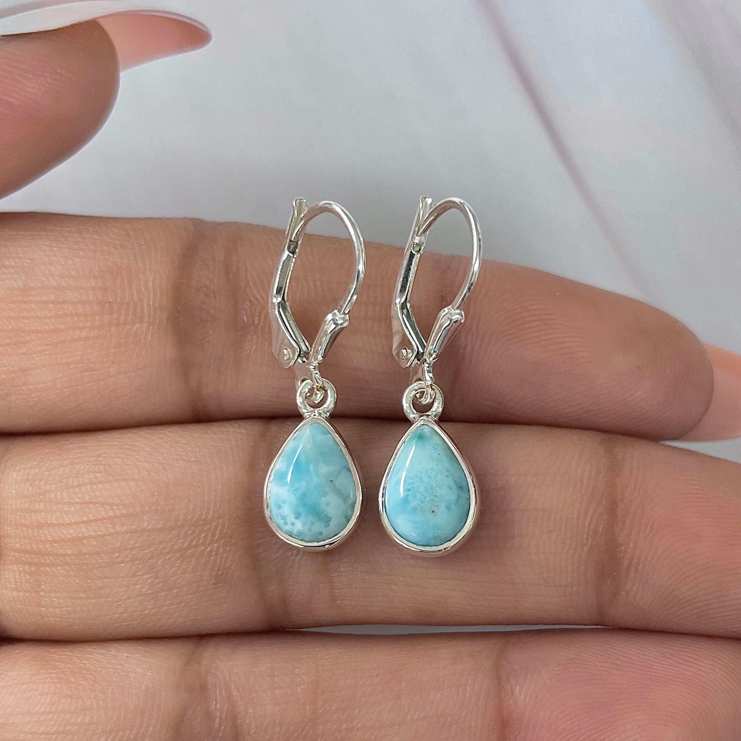 Larimar Earring-(LAR-E-1720.)