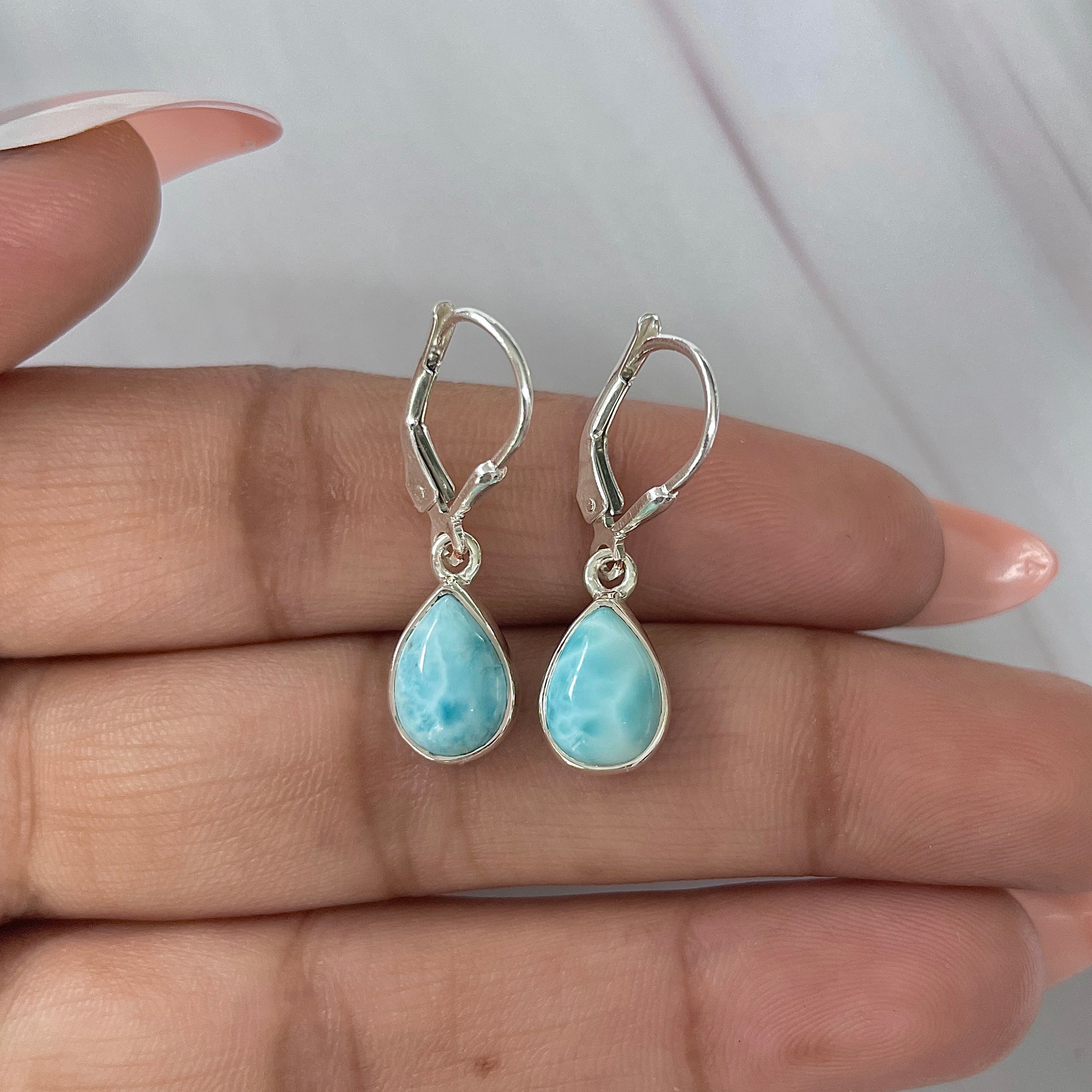 Larimar Earring-(LAR-E-1721.)