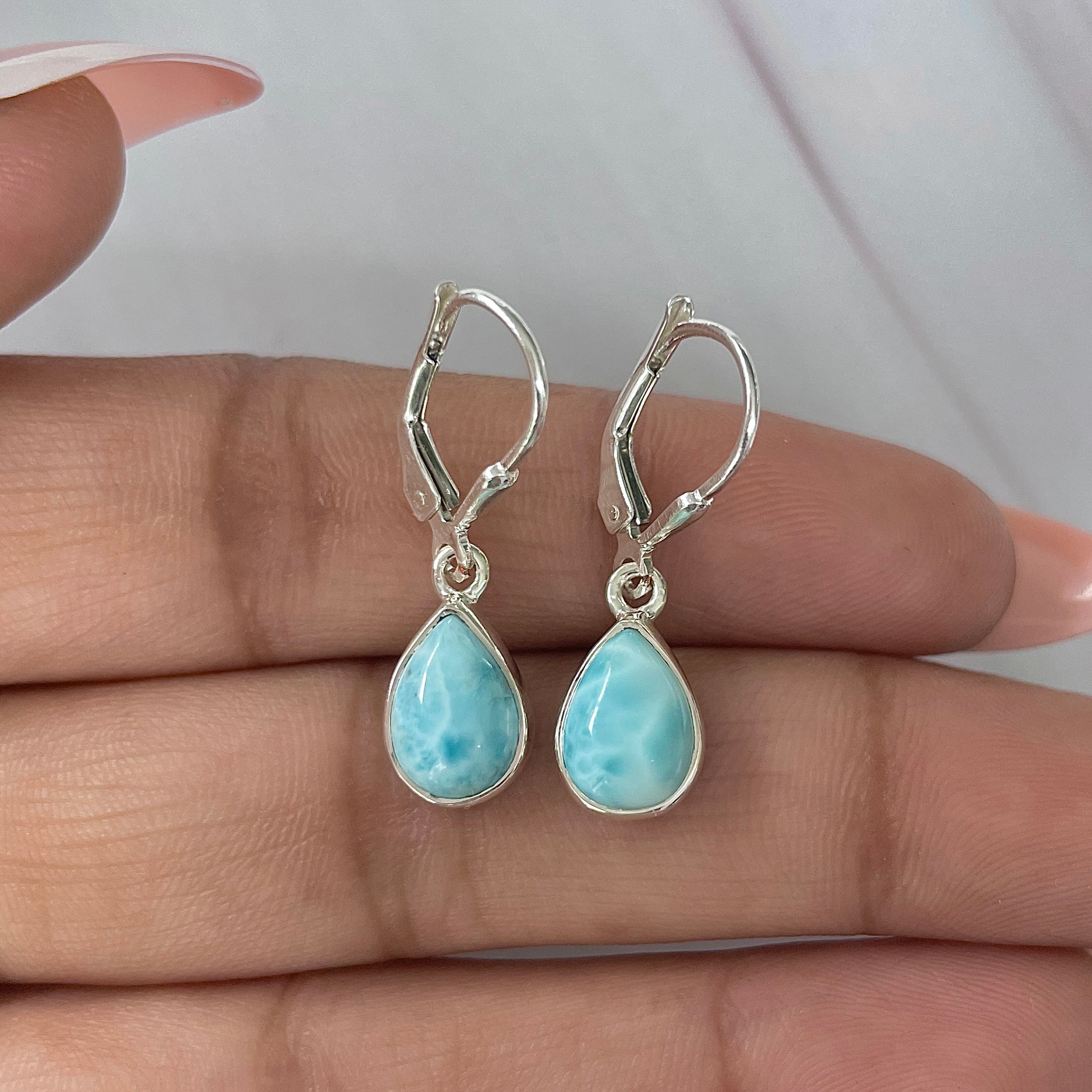 Larimar Earring-(LAR-E-1721.)